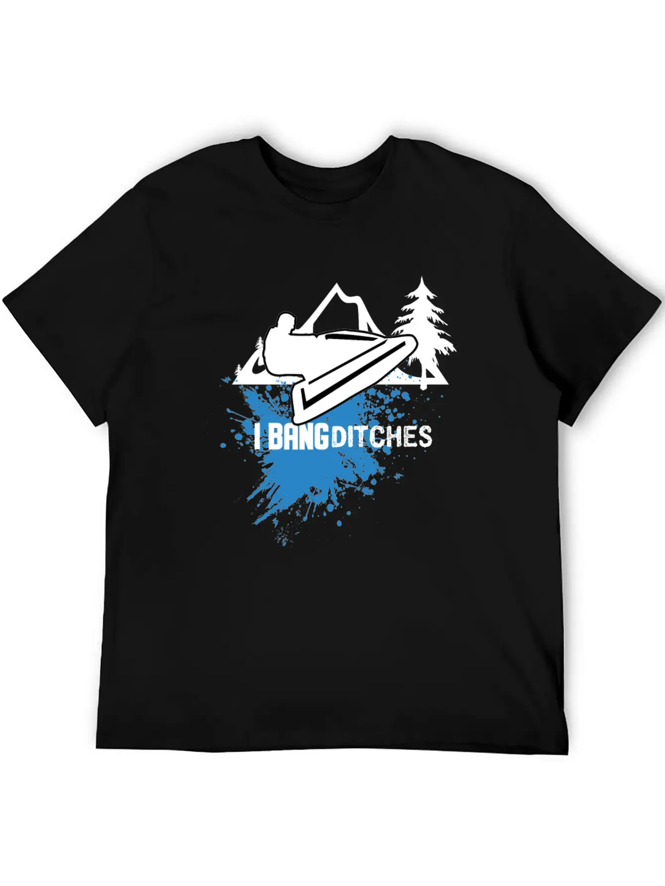 Snowmobile Ski Skiing Snowboard Snowman Snow Stunt Relaxed Everyday Tee – Lightweight And Durable Cotton