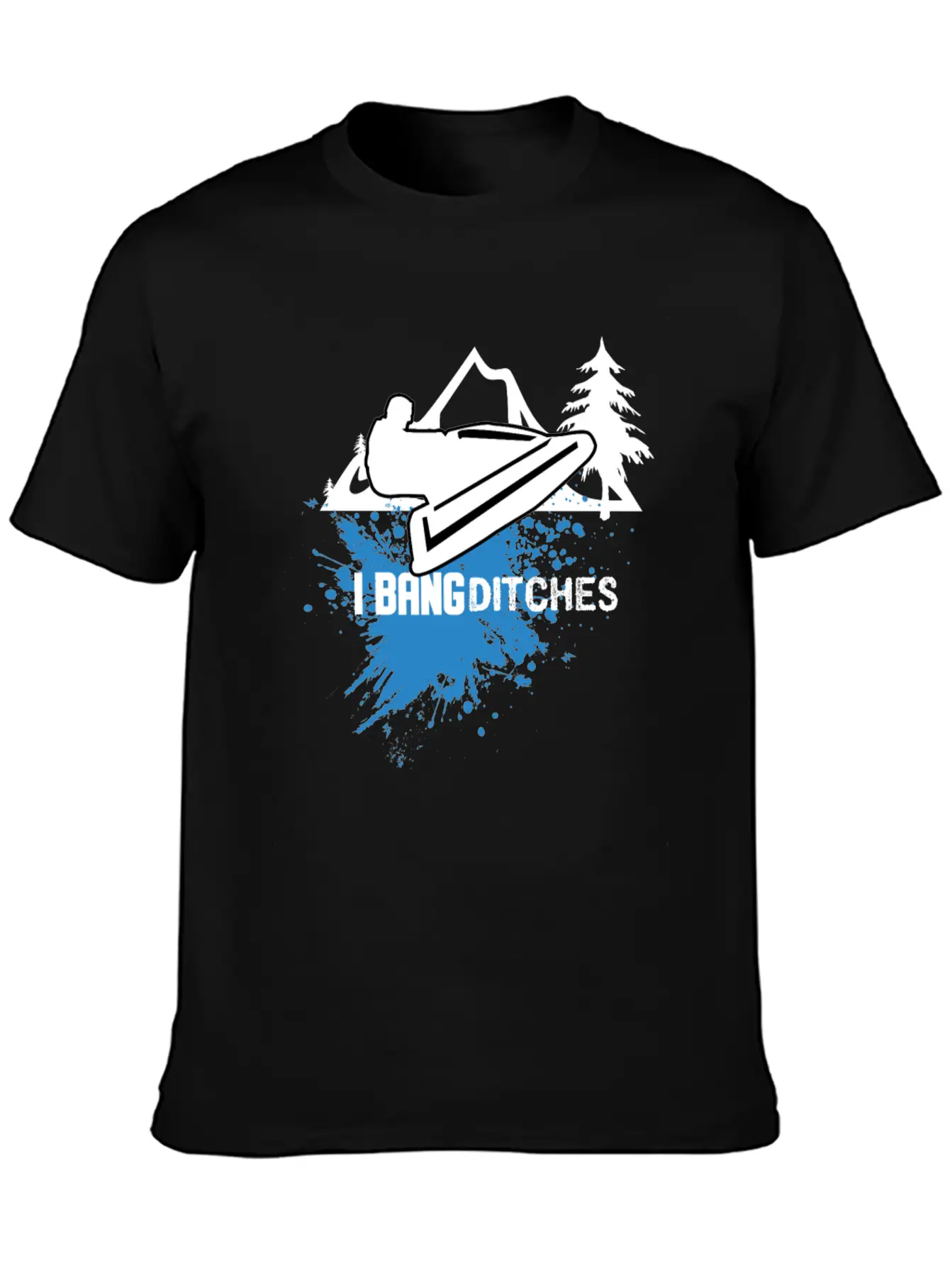 Snowmobile Ski Skiing Snowboard Snowman Snow Stunt Relaxed Everyday Tee – Lightweight And Durable Cotton