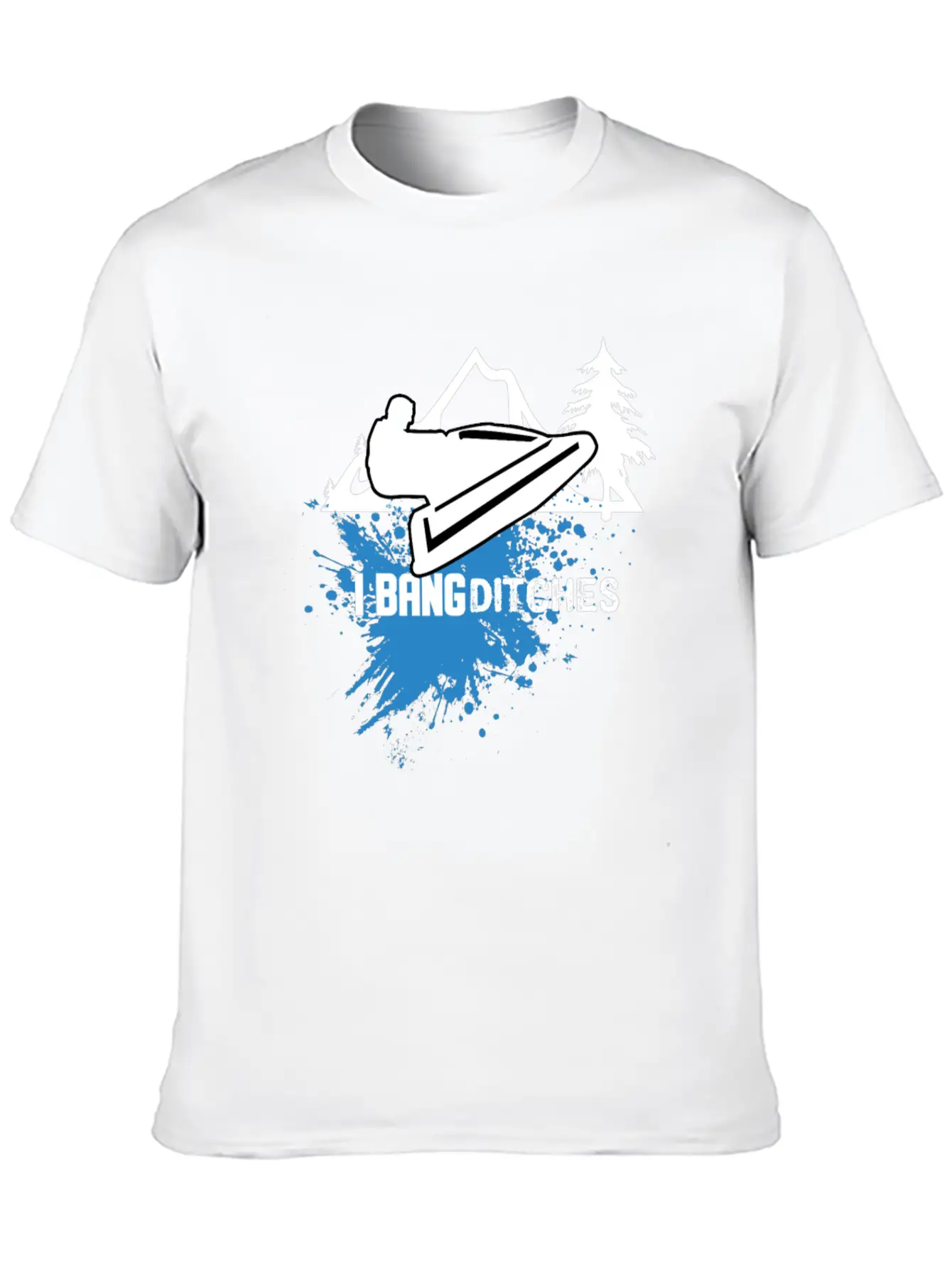 Snowmobile Ski Skiing Snowboard Snowman Snow Stunt Relaxed Everyday Tee – Lightweight And Durable Cotton