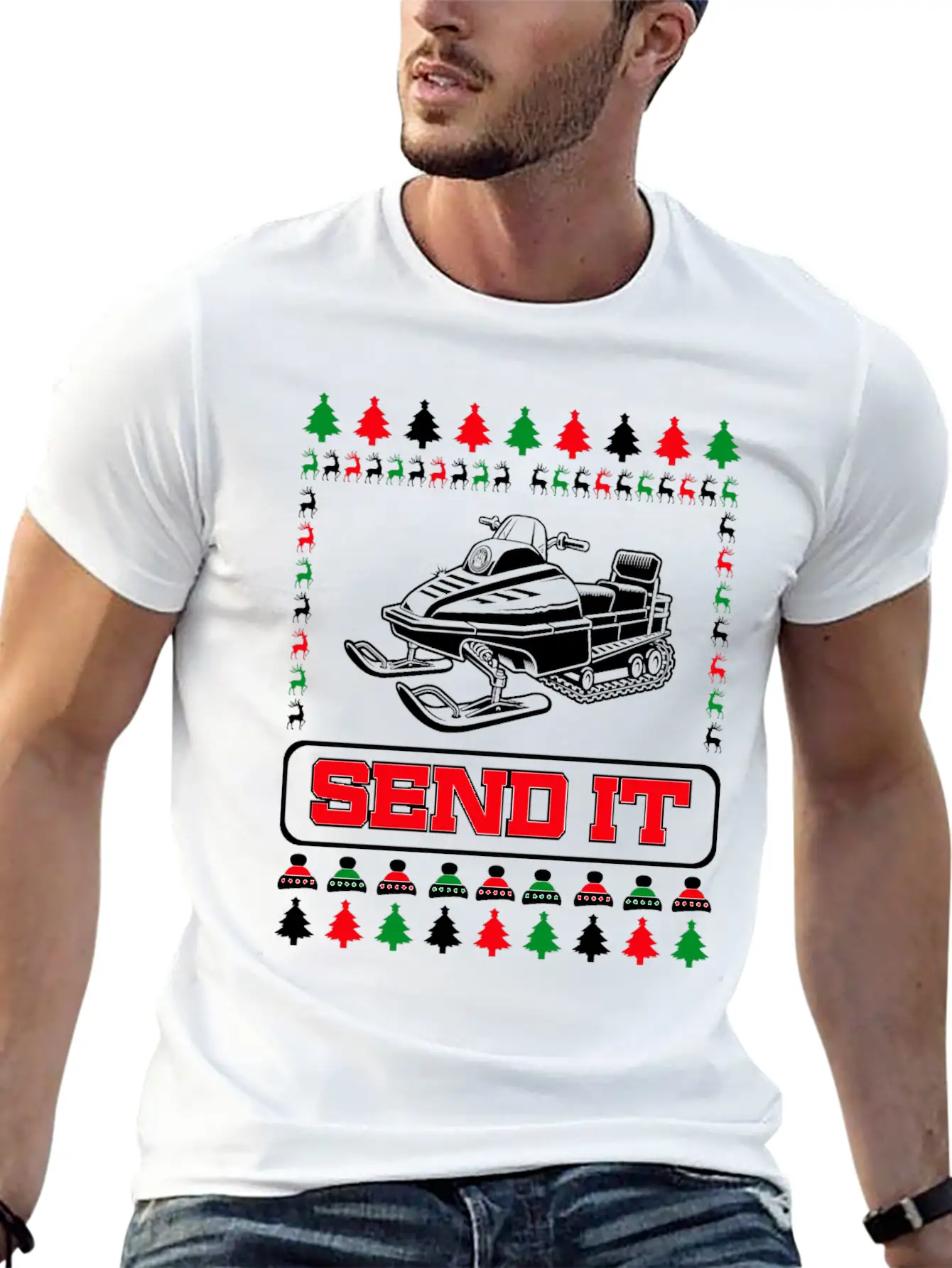 Snowmobile Snow Machine Basic Graphic T-Shirt – Daily Comfort In Soft Cotton