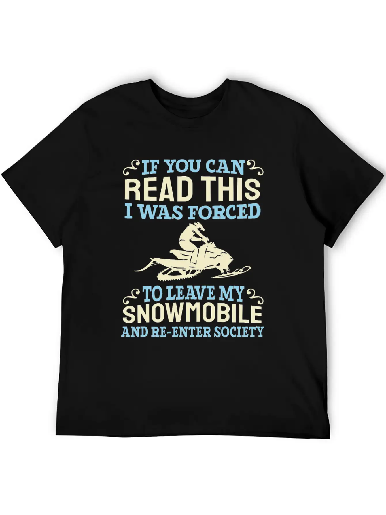 Snowmobile Snow Machine Lightweight Cotton T-Shirt – Daily Comfort Graphic Shirt