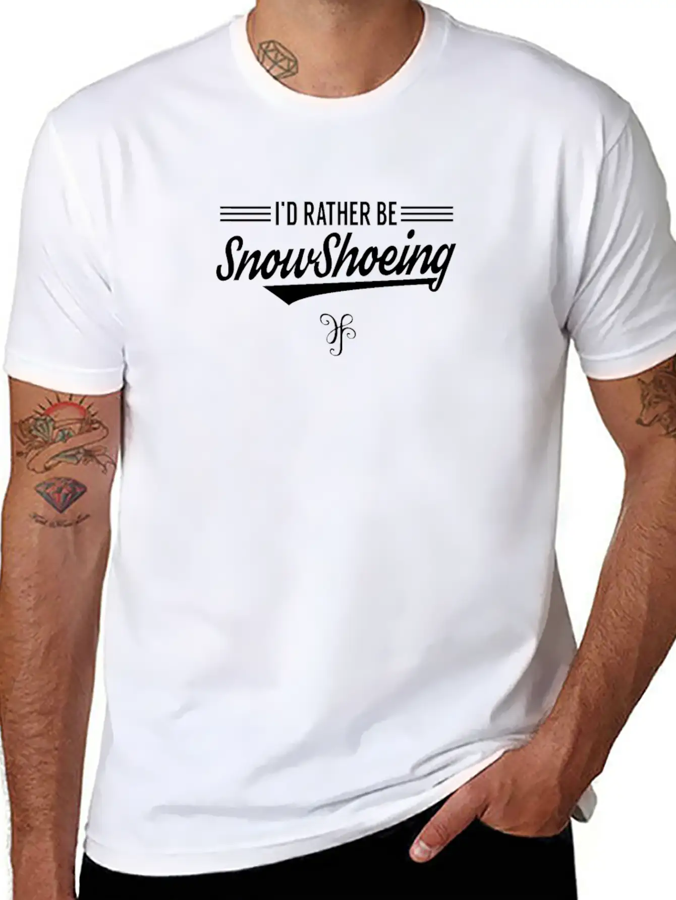 Snowshoe Hiking Snowshoes Tour Snowshoeing Basic Graphic T-Shirt – Daily Comfort In Soft Cotton