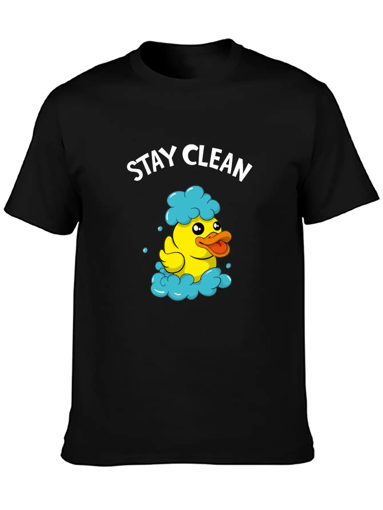 Soapmaker Stay Clean Funny Bath Duck Basic Graphic T-Shirt – Daily Comfort In Soft Cotton