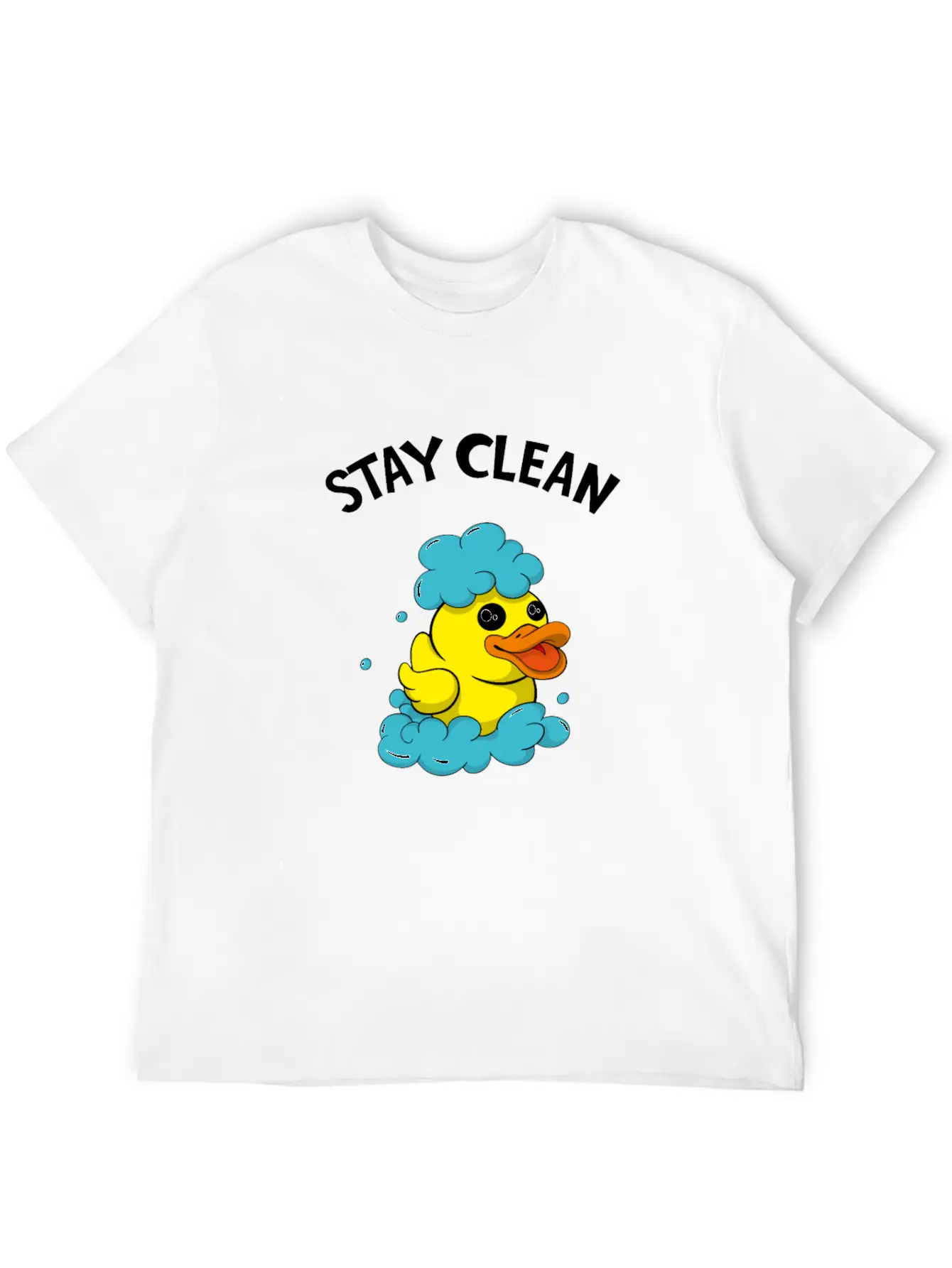 Soapmaker Stay Clean Funny Bath Duck Basic Graphic T-Shirt – Daily Comfort In Soft Cotton