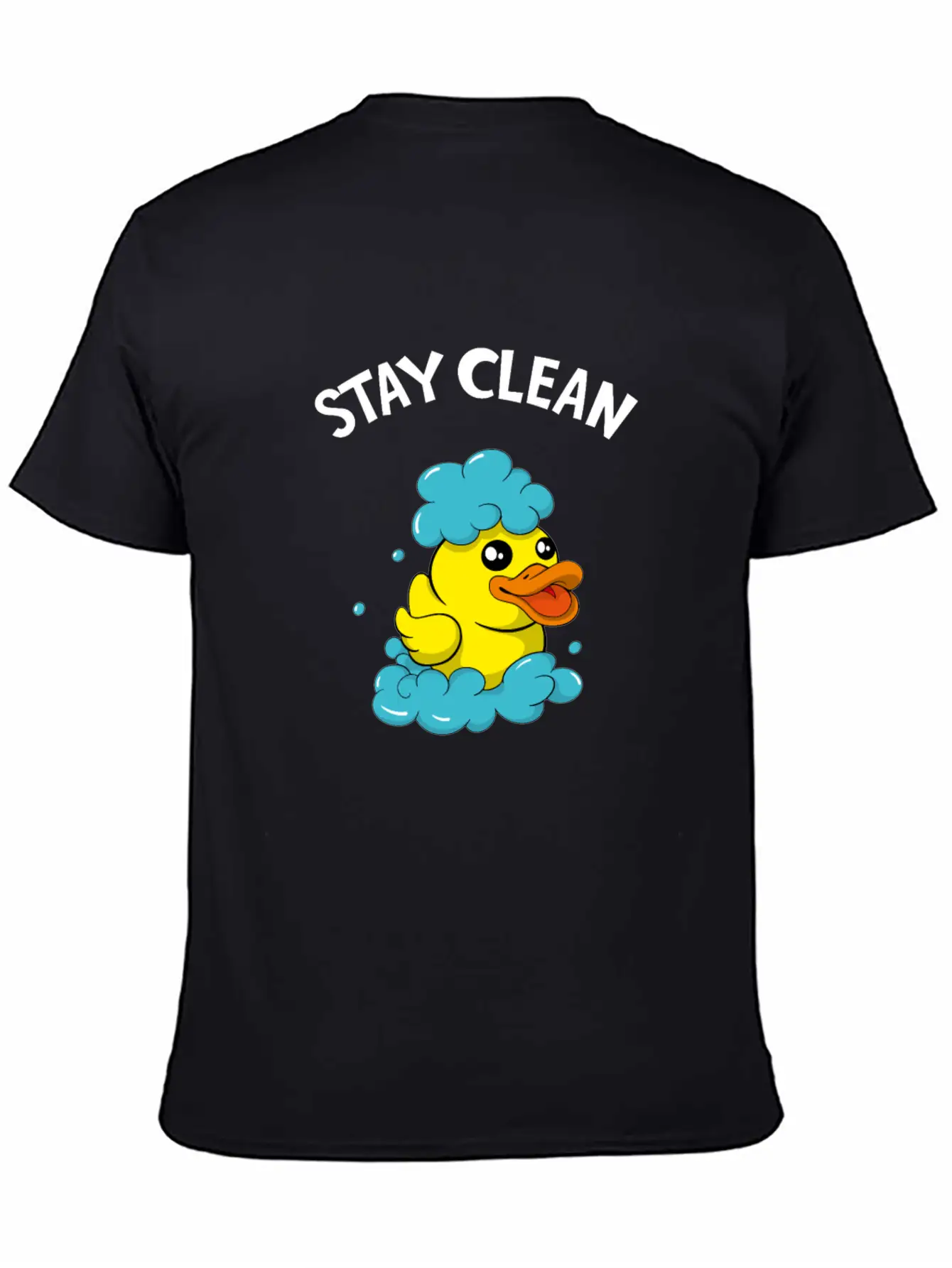 Soapmaker Stay Clean Funny Bath Duck Basic Graphic T-Shirt – Daily Comfort In Soft Cotton