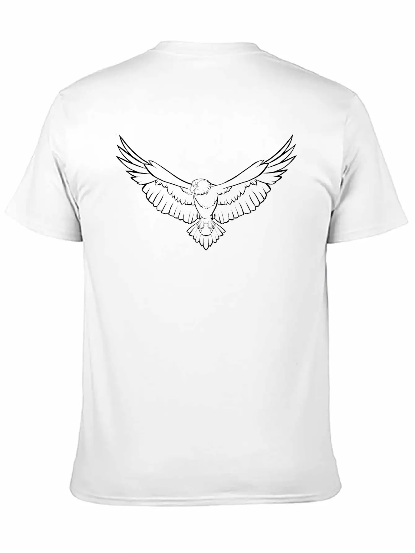 Soaring Eagle Line Art Unisex Casual T-Shirt – Clean Design For Daily Comfort