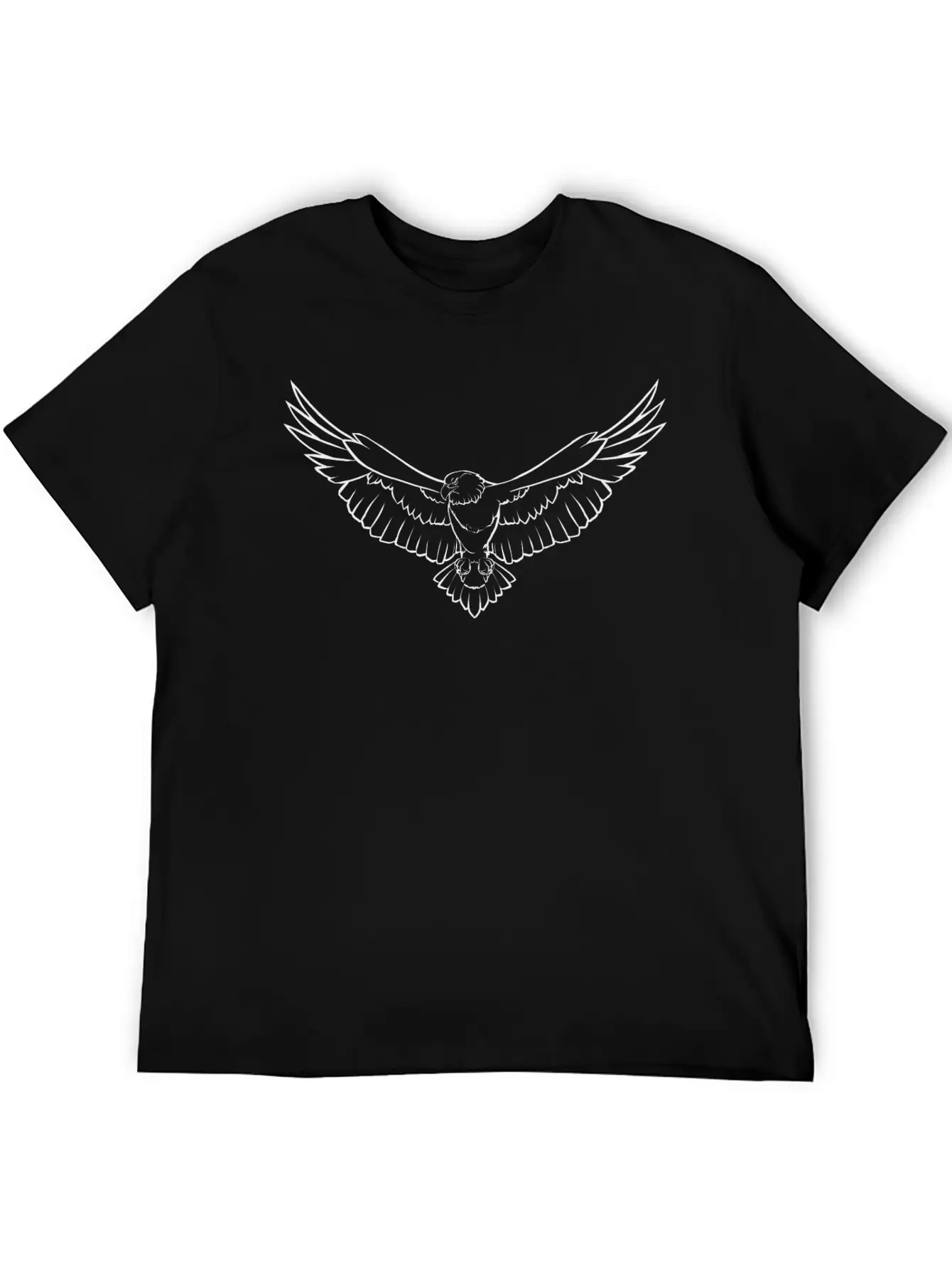 Soaring Eagle Line Art Unisex Casual T-Shirt – Clean Design For Daily Comfort