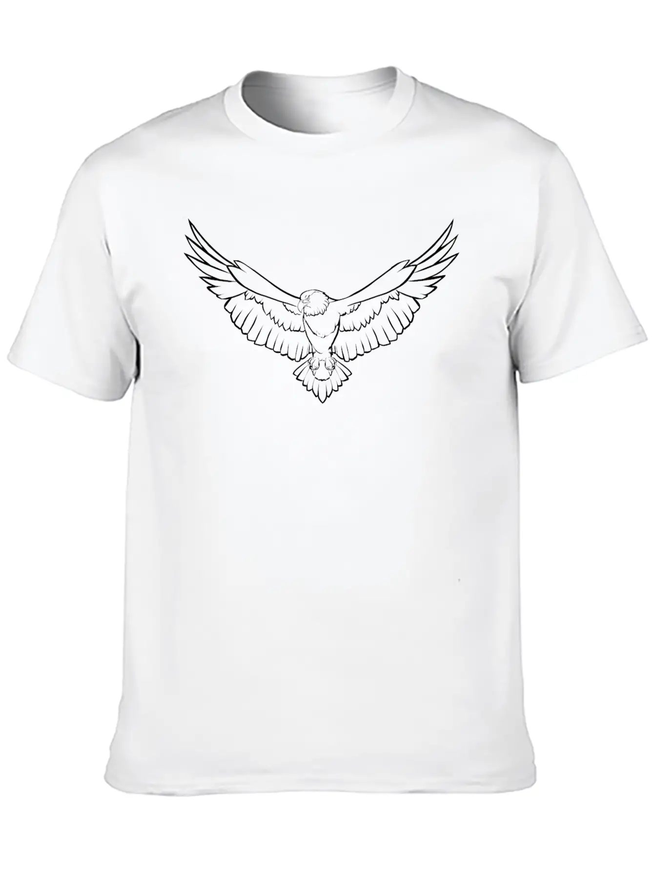Soaring Eagle Line Art Unisex Casual T-Shirt – Clean Design For Daily Comfort
