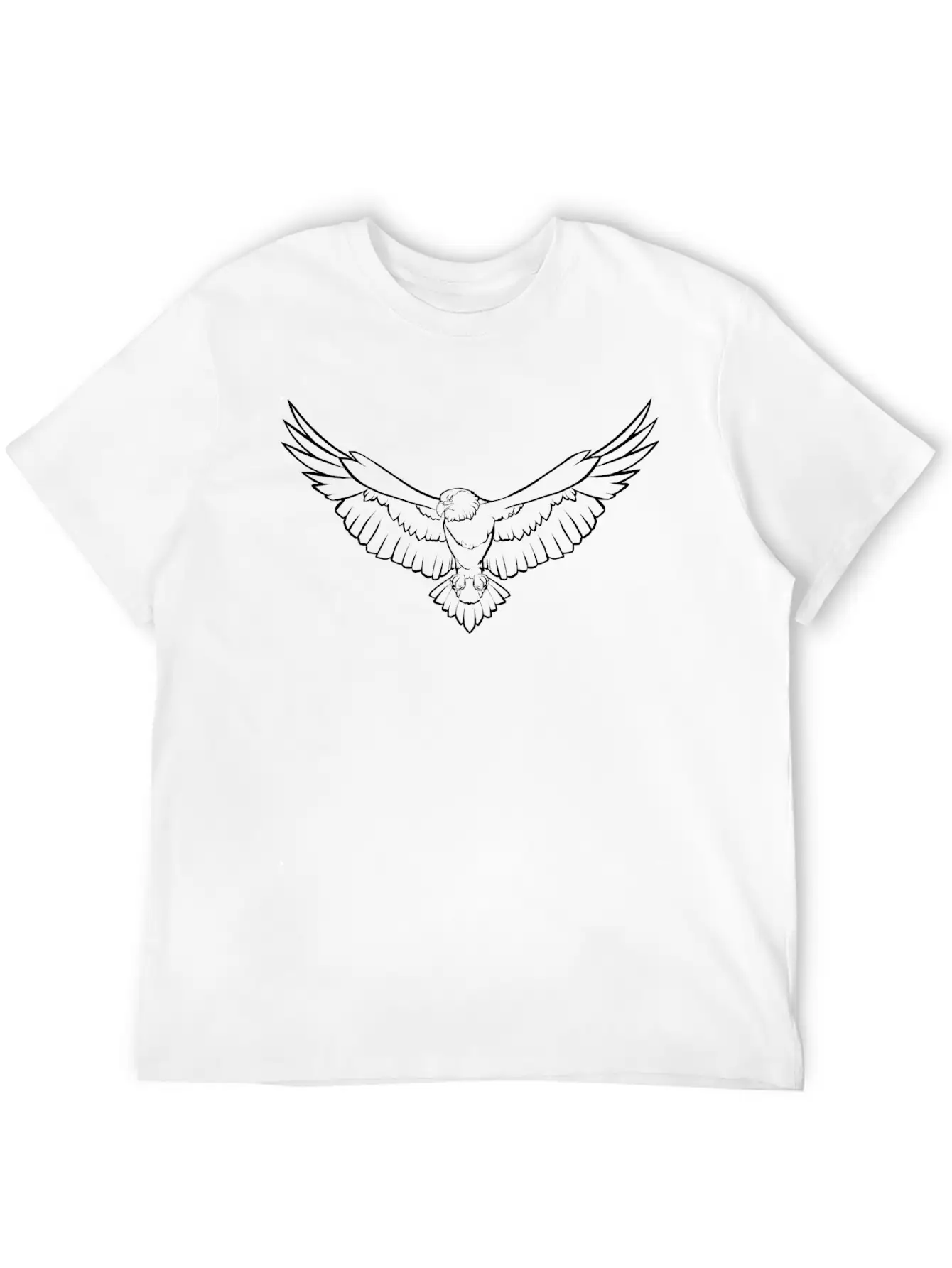 Soaring Eagle Line Art Unisex Casual T-Shirt – Clean Design For Daily Comfort