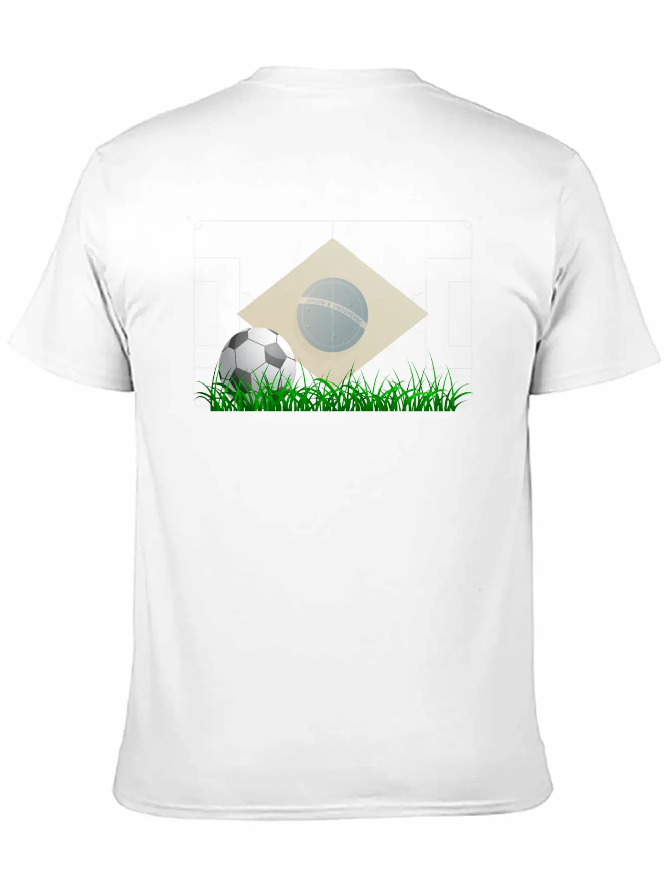 Soccer Ball On Grass Field Lightweight Cotton T-Shirt – Daily Comfort Graphic Shirt