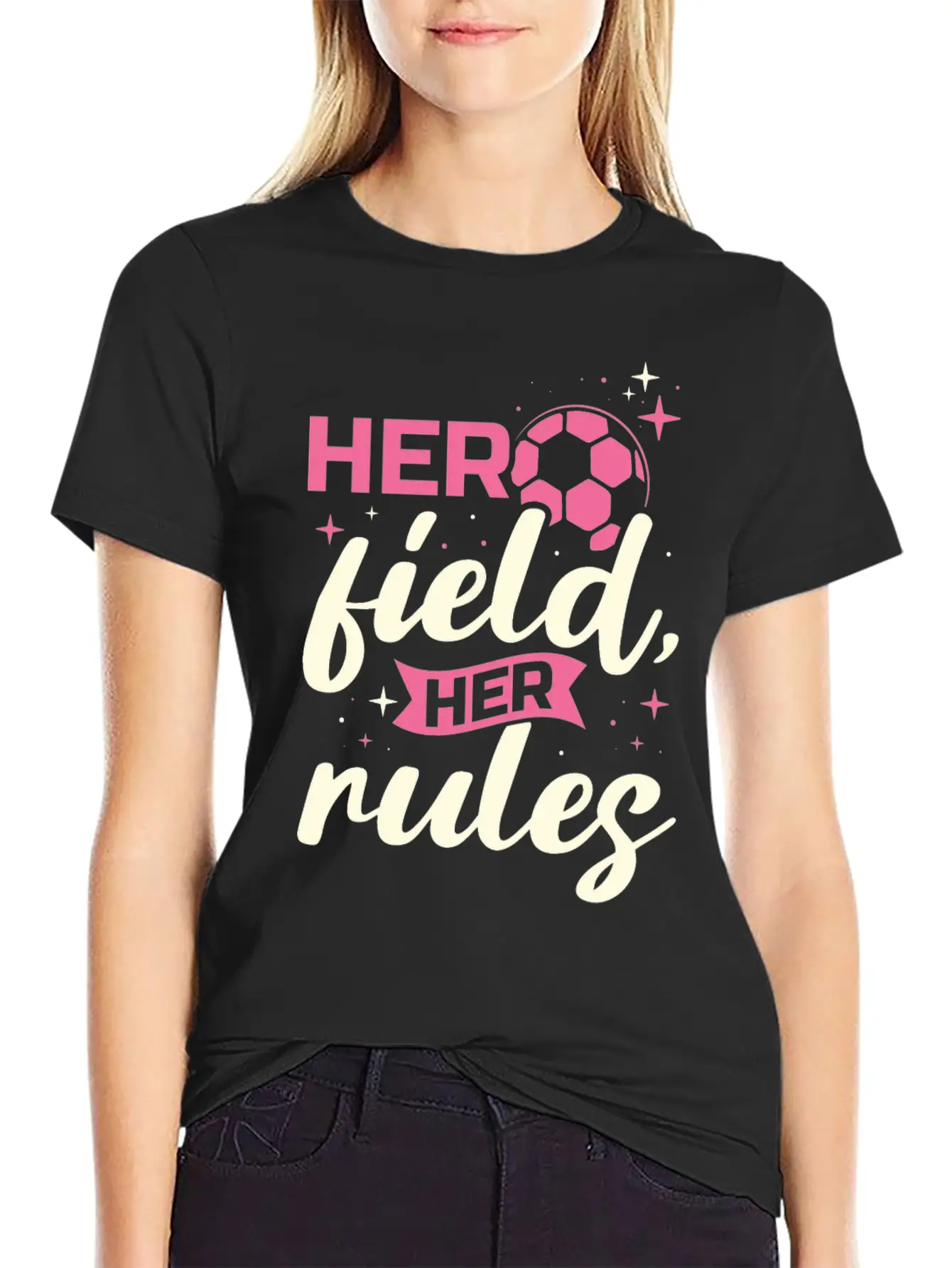 Soccer Girl Team Outfit For Players + Fans Basic Graphic T-Shirt – Daily Comfort In Soft Cotton