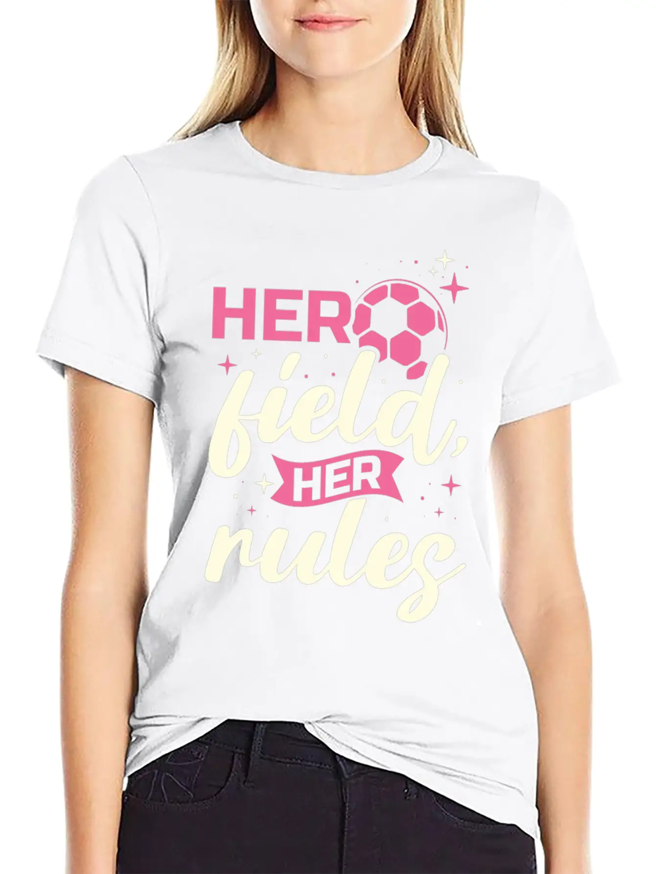 Soccer Girl Team Outfit For Players + Fans Basic Graphic T-Shirt – Daily Comfort In Soft Cotton