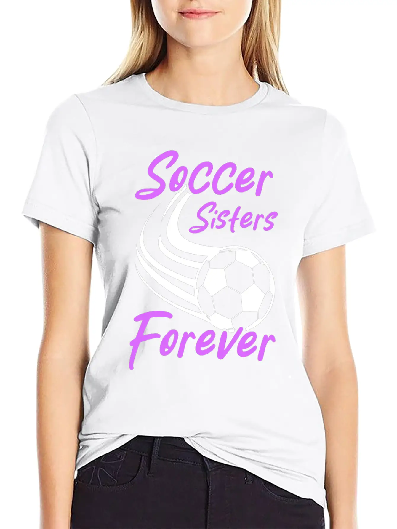 Soccer Girl Team Outfit For Players + Fans Lightweight Cotton T-Shirt – Daily Comfort Graphic Shirt