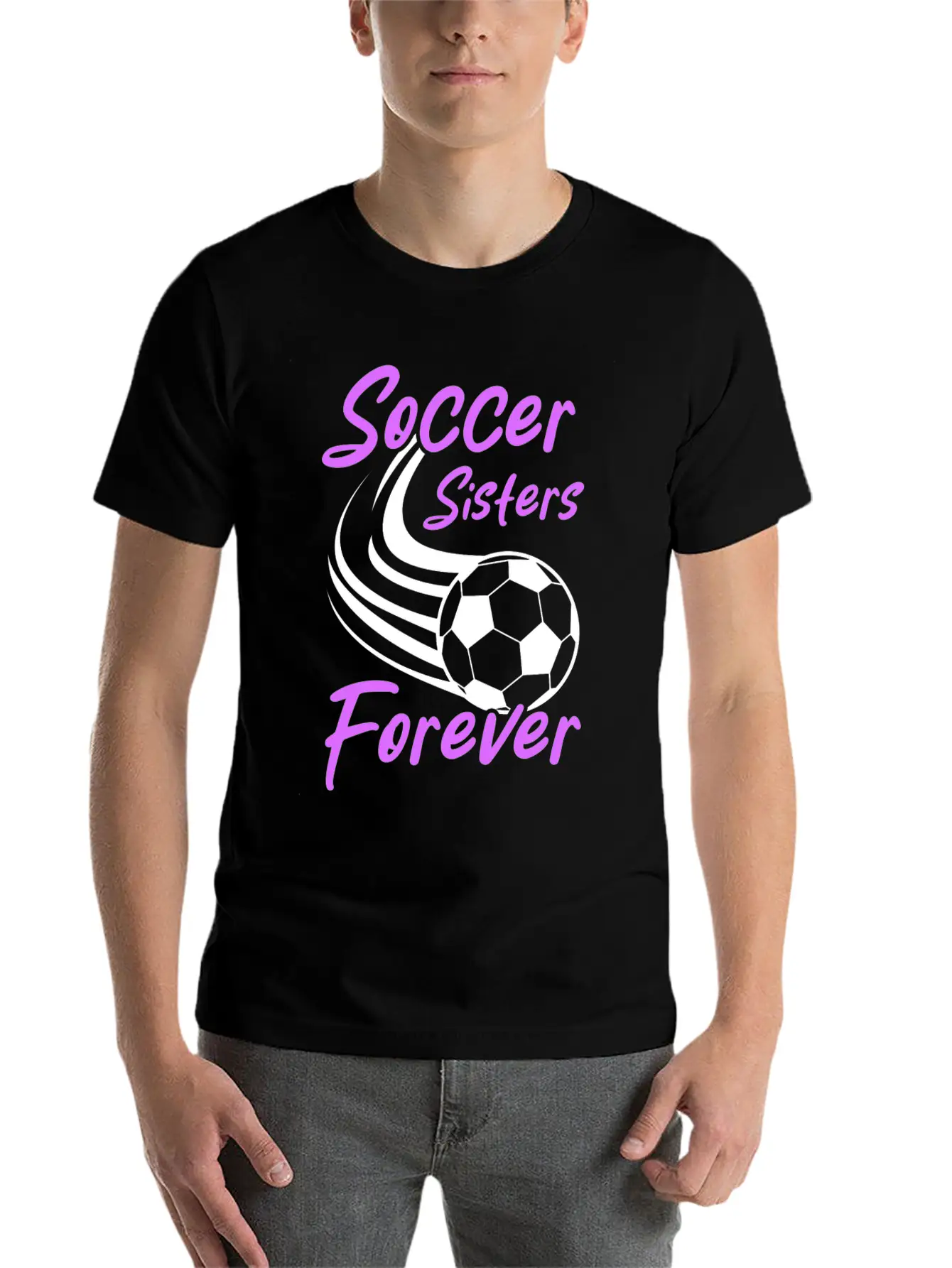 Soccer Girl Team Outfit For Players + Fans Lightweight Cotton T-Shirt – Daily Comfort Graphic Shirt