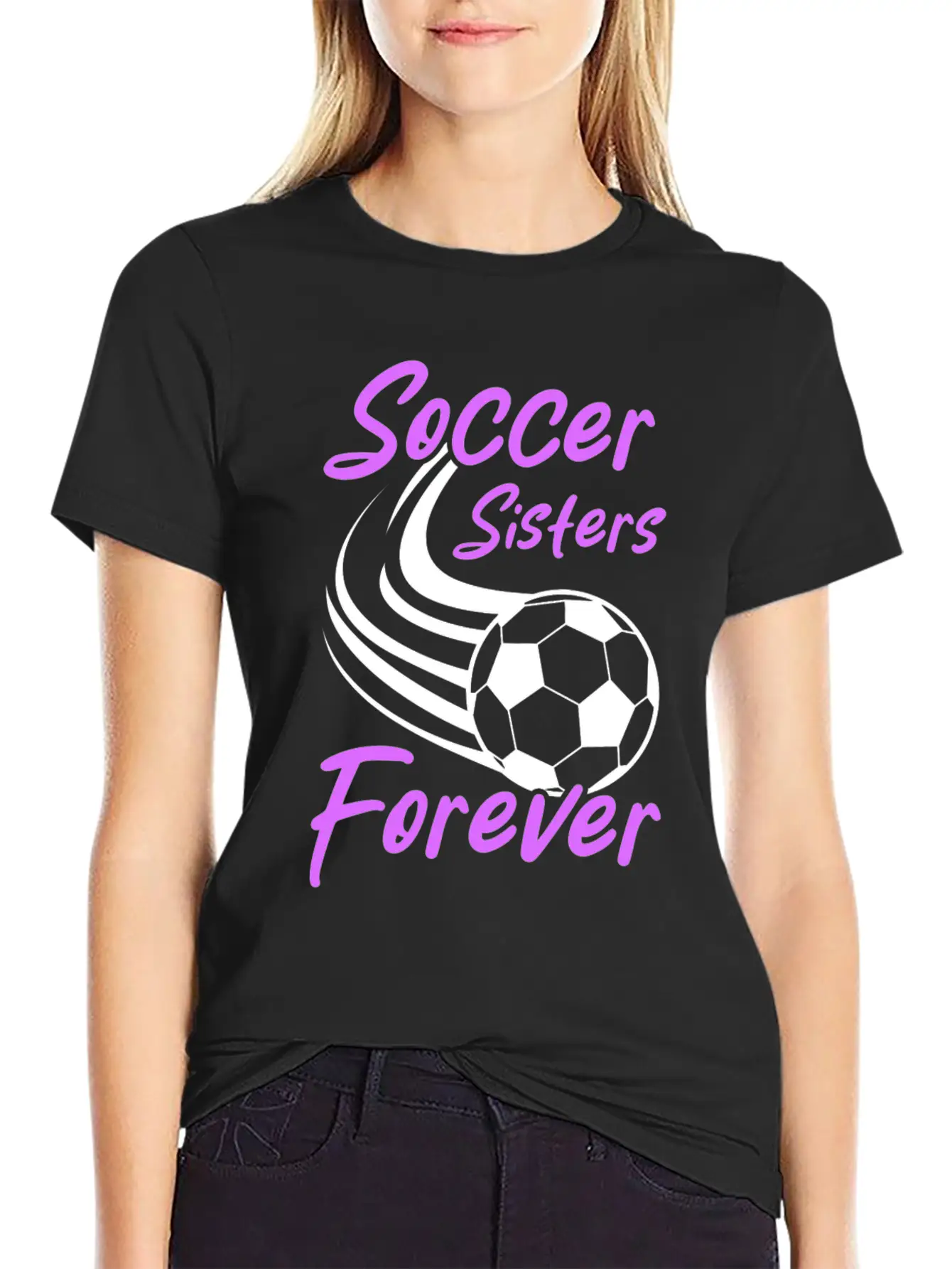 Soccer Girl Team Outfit For Players + Fans Lightweight Cotton T-Shirt – Daily Comfort Graphic Shirt