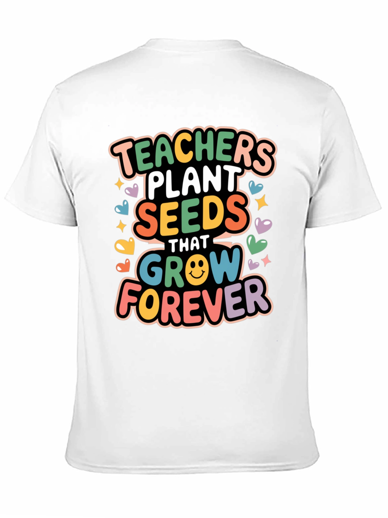 Teachers Plant Seeds T-Shirt - Black Cotton Blend