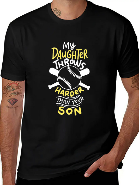 Softball: My Daughter Throws Harder Than Your Son Soft Cotton Short Sleeve Tee – Unisex Wardrobe Staple