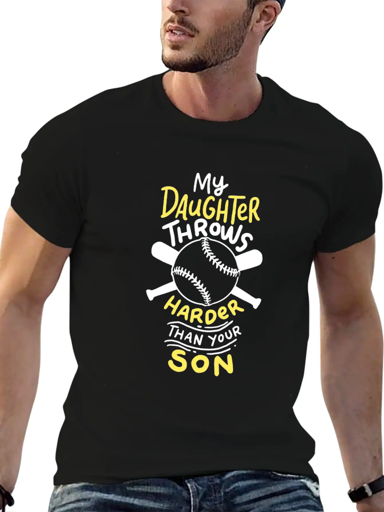Softball: My Daughter Throws Harder Than Your Son Soft Cotton Short Sleeve Tee – Unisex Wardrobe Staple