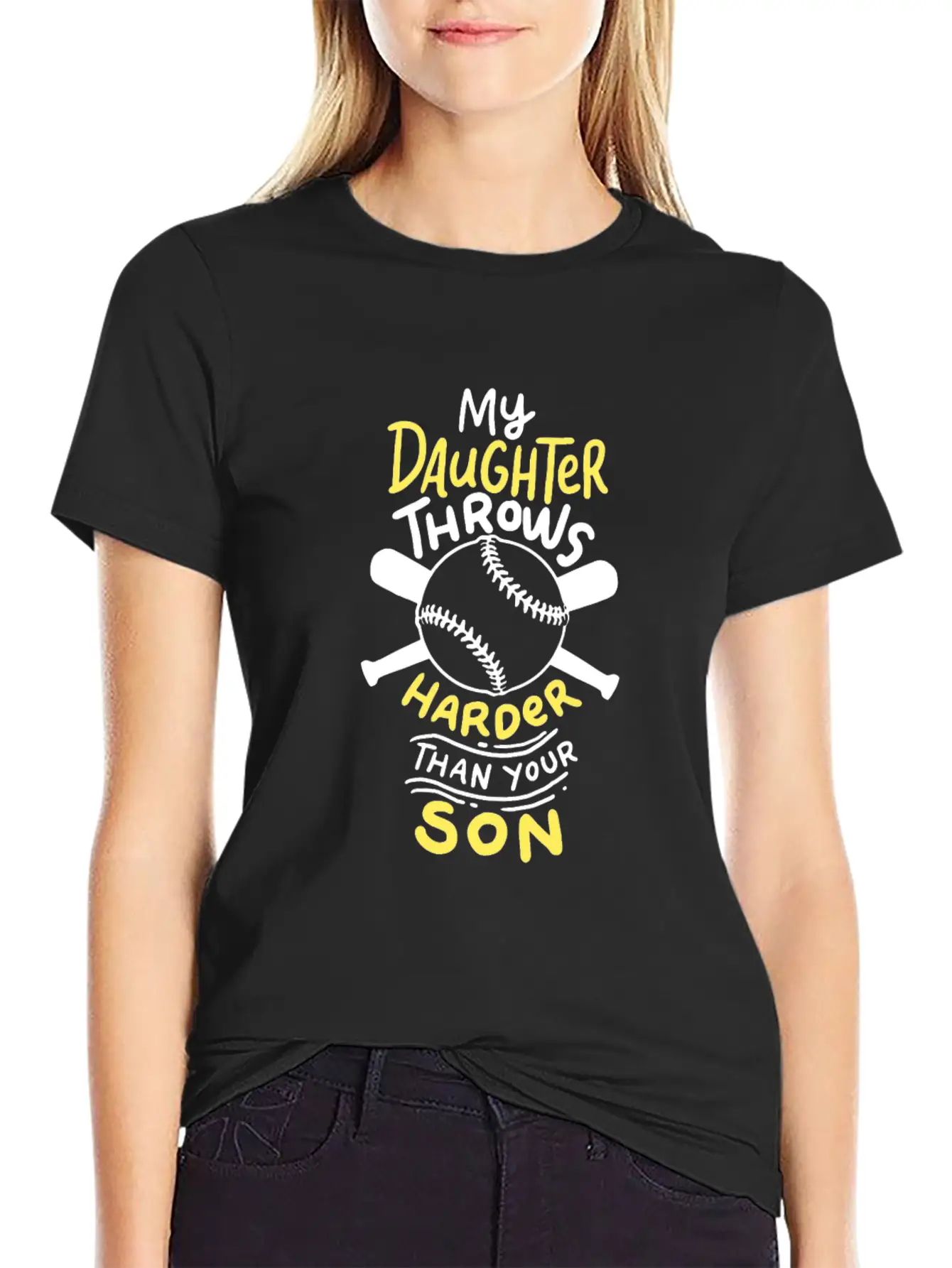 Softball: My Daughter Throws Harder Than Your Son Soft Cotton Short Sleeve Tee – Unisex Wardrobe Staple