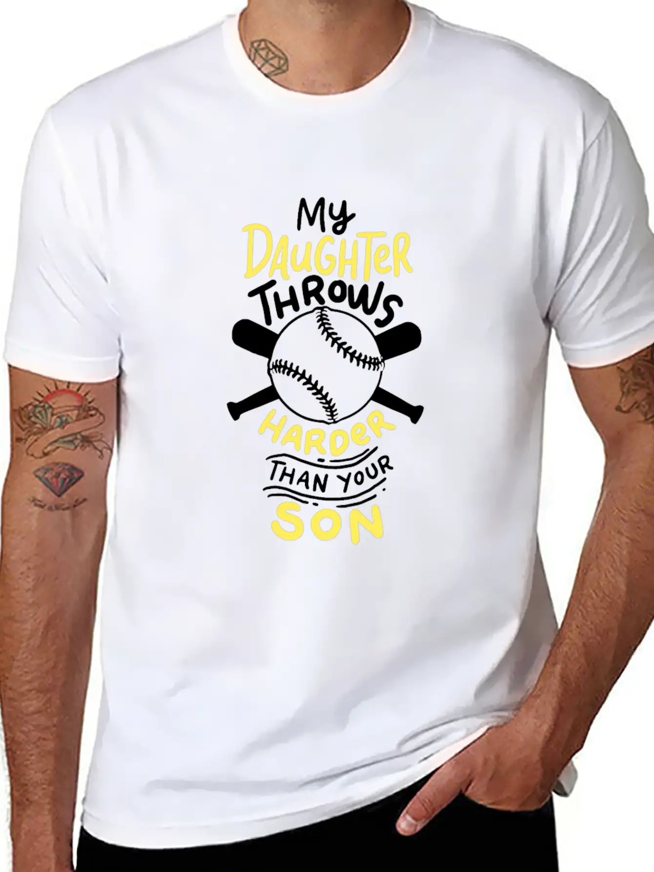 Softball: My Daughter Throws Harder Than Your Son Soft Cotton Short Sleeve Tee – Unisex Wardrobe Staple