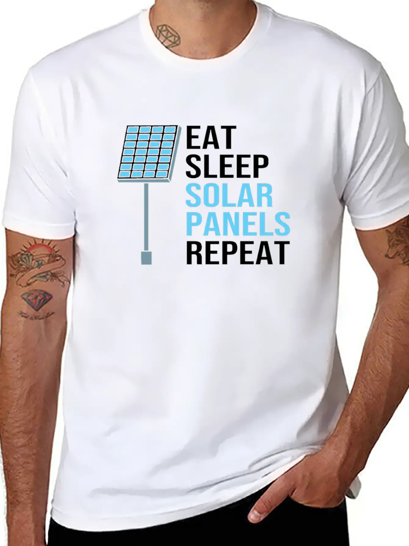 Solar Energy Sun Solar Panels Essential Cotton Tee For Daily Outfits – Unisex Style