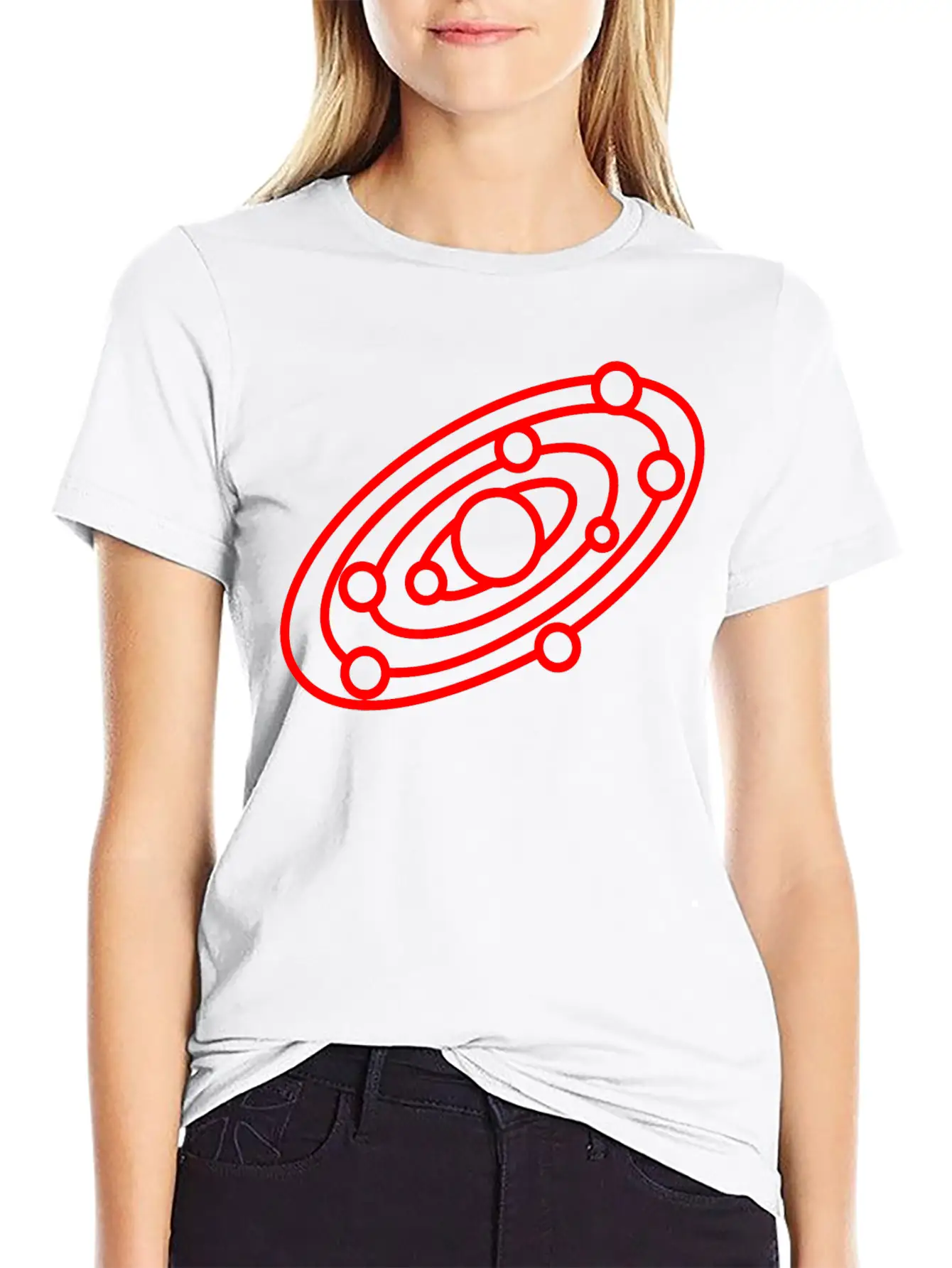 Solar System Lightweight Cotton T-Shirt – Daily Comfort Graphic Shirt