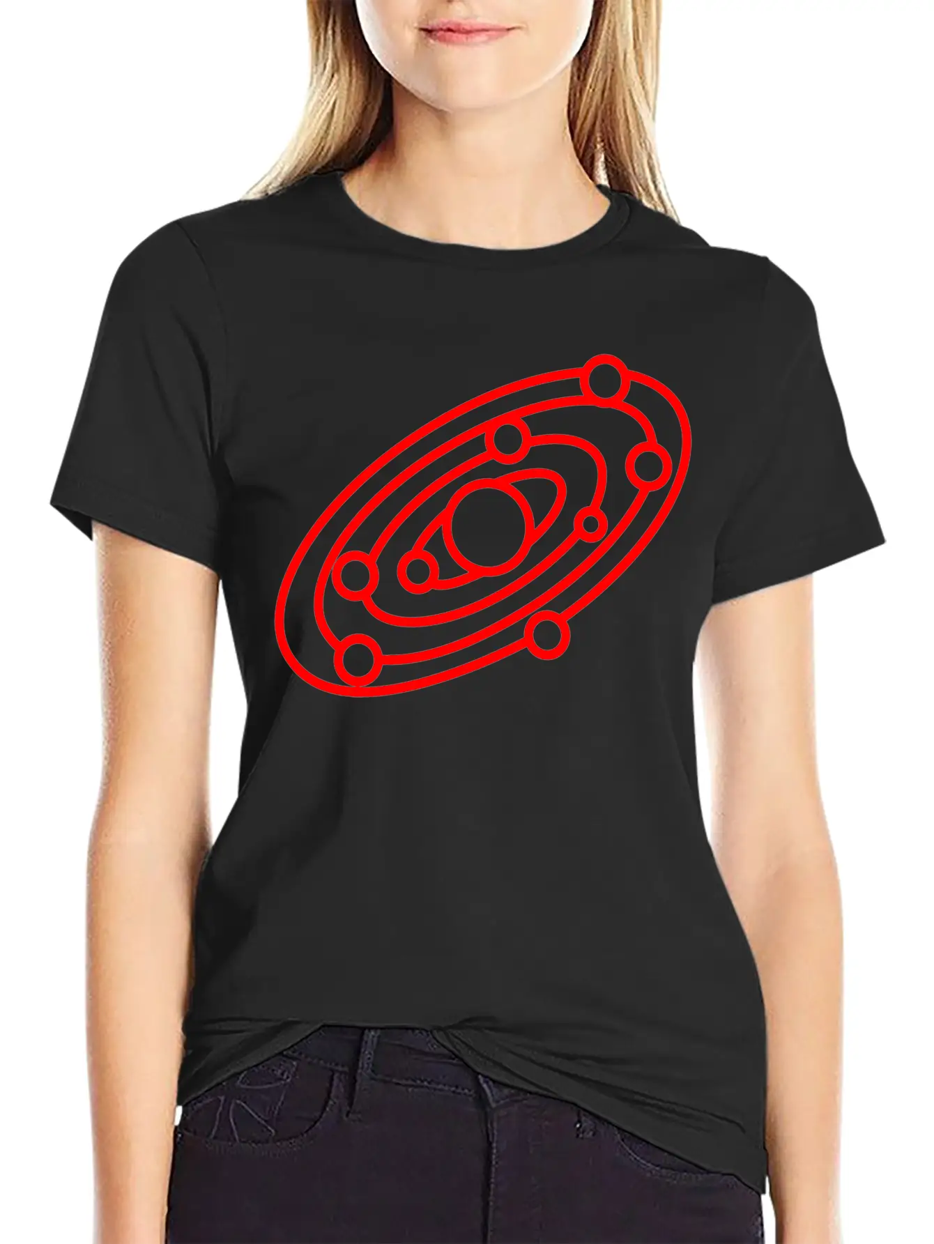 Solar System Lightweight Cotton T-Shirt – Daily Comfort Graphic Shirt