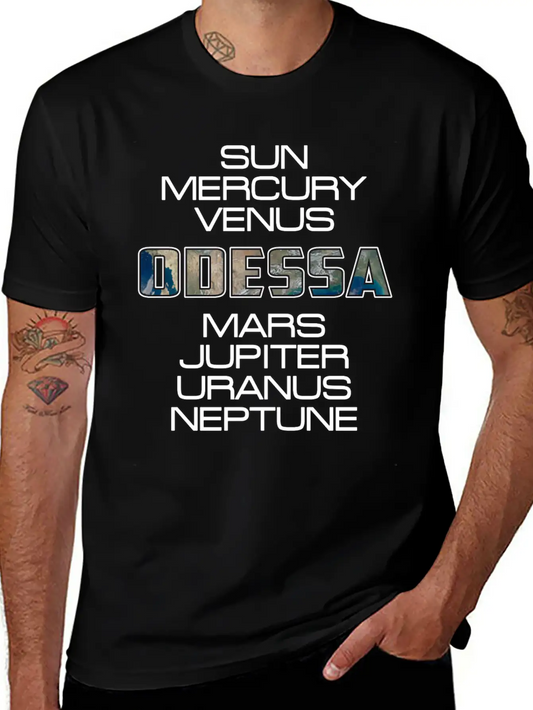 Solar System Planet Earth Odessa Gift Classic Fit Graphic Tee For Daily Comfort – Unisex Cotton Shirt