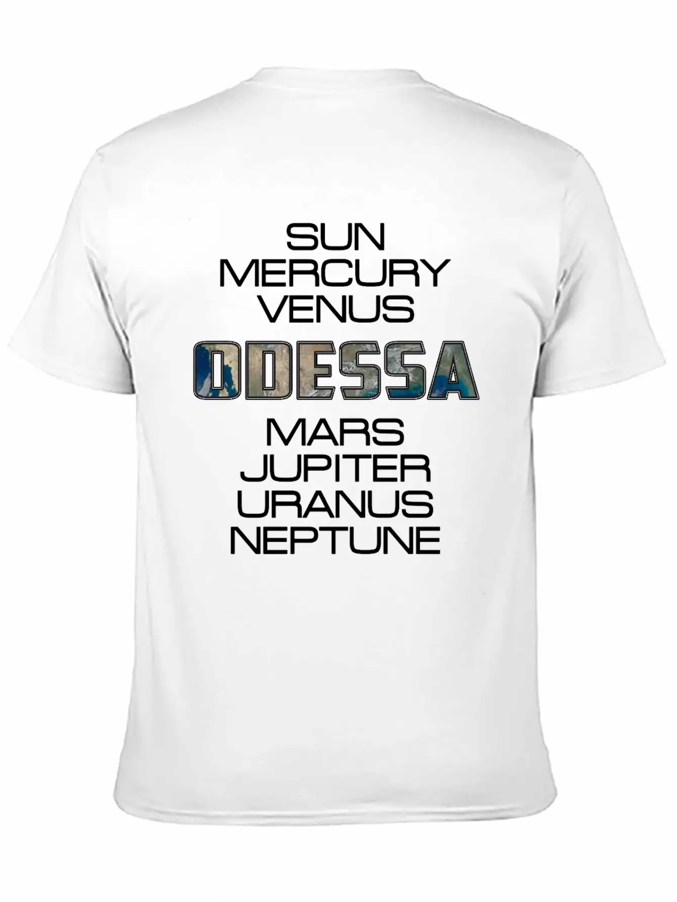 Solar System Planet Earth Odessa Gift Classic Fit Graphic Tee For Daily Comfort – Unisex Cotton Shirt