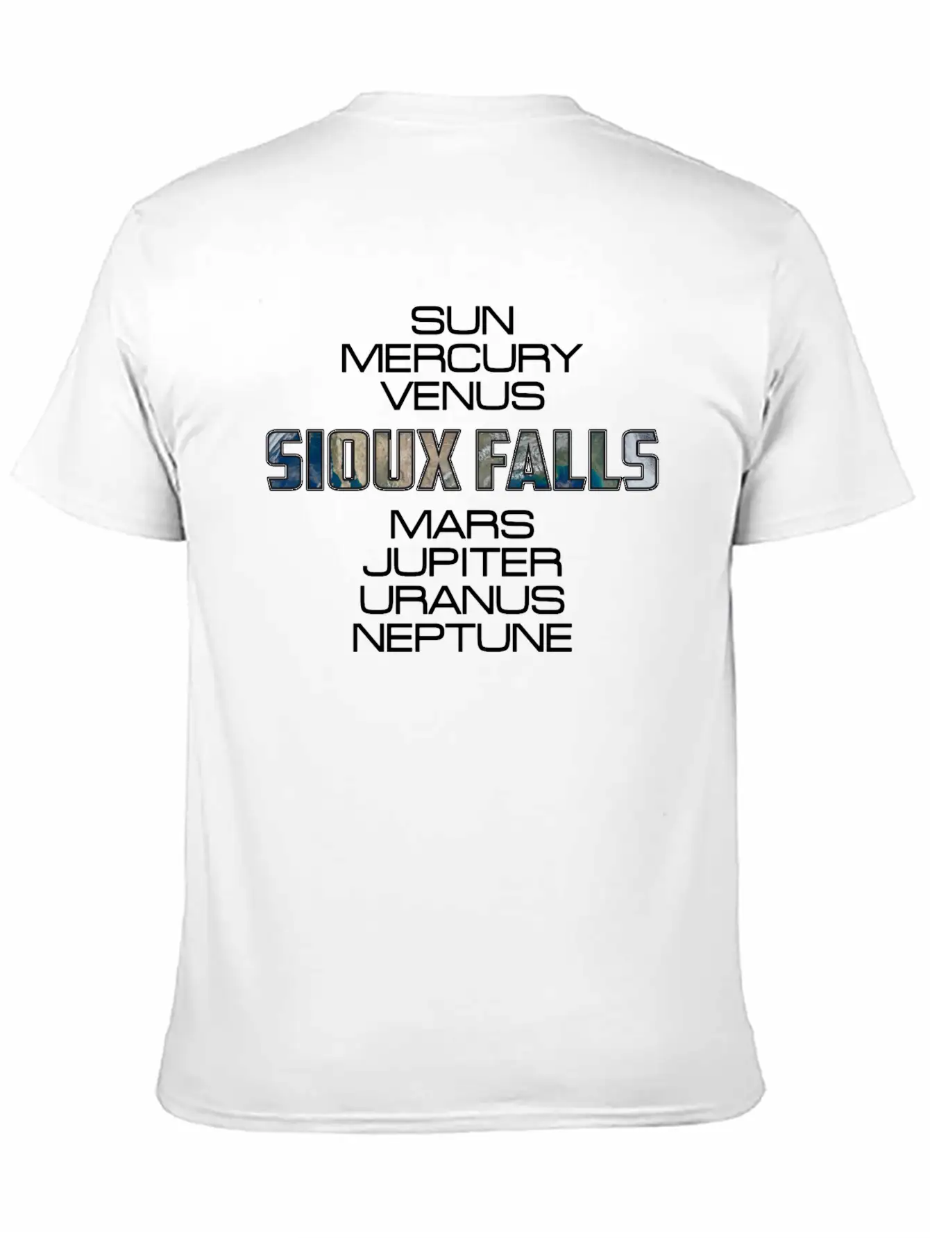 Solar System Planet Earth Sioux Falls Gift Basic Graphic T-Shirt – Daily Comfort In Soft Cotton