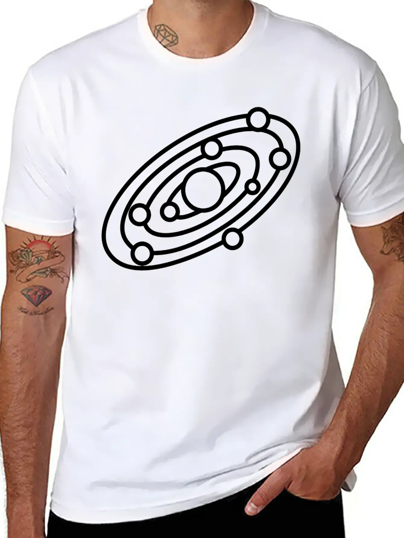 Solar System Stylish Everyday T-Shirt – Unisex Basic Cotton Tee