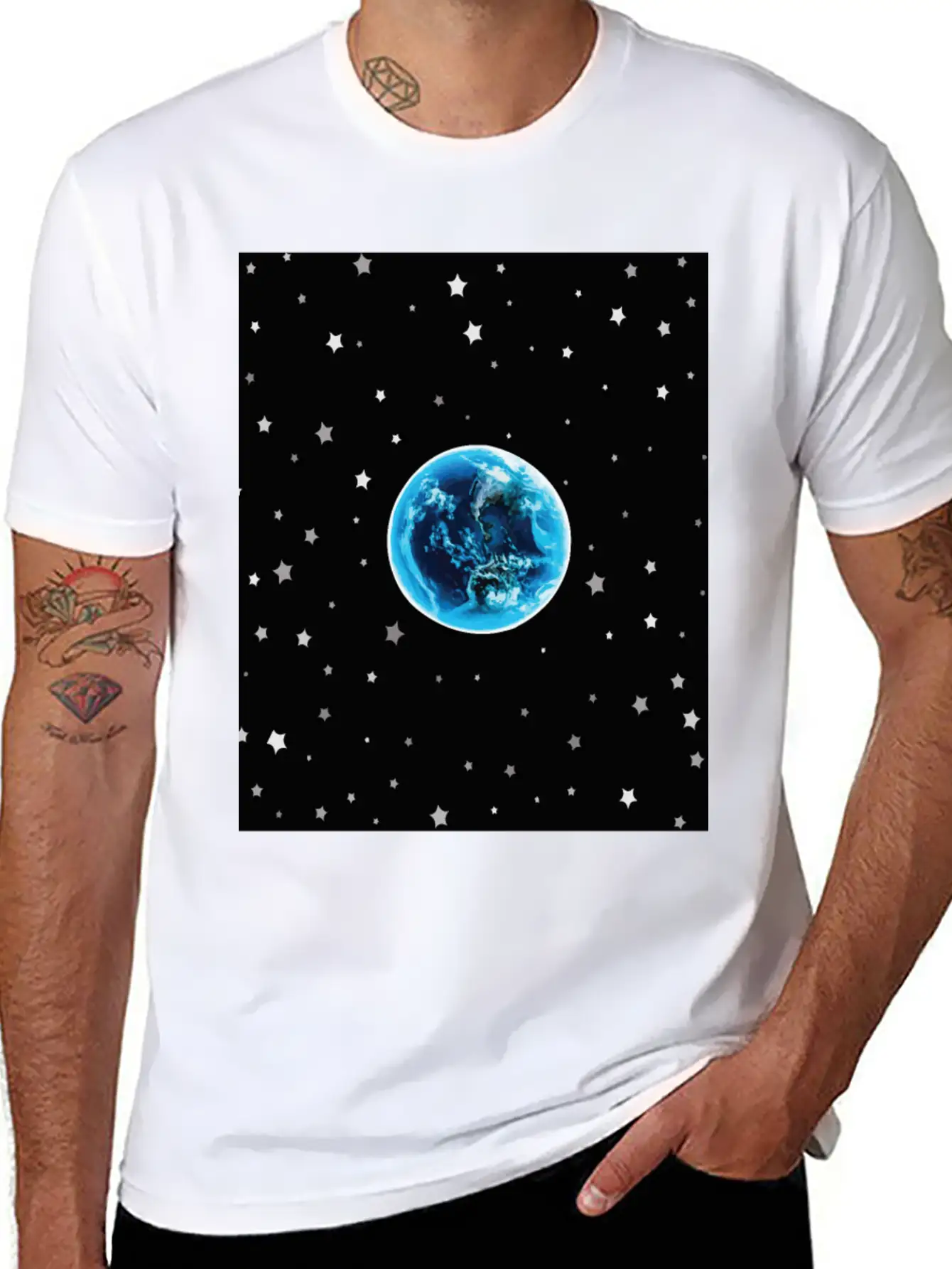 Solar System Universe Planet Earth Classic Fit Graphic Tee For Daily Comfort – Unisex Cotton Shirt