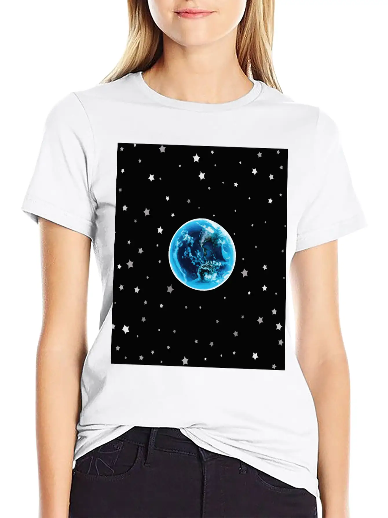 Solar System Universe Planet Earth Classic Fit Graphic Tee For Daily Comfort – Unisex Cotton Shirt