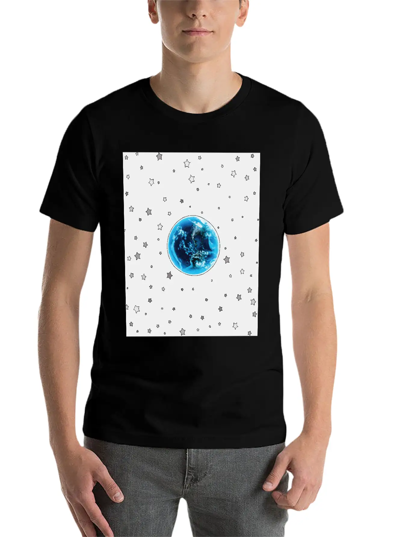 Solar System Universe Planet Earth Classic Fit Graphic Tee For Daily Comfort – Unisex Cotton Shirt