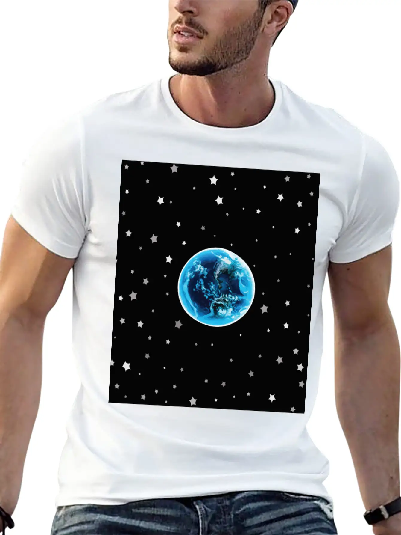 Solar System Universe Planet Earth Classic Fit Graphic Tee For Daily Comfort – Unisex Cotton Shirt