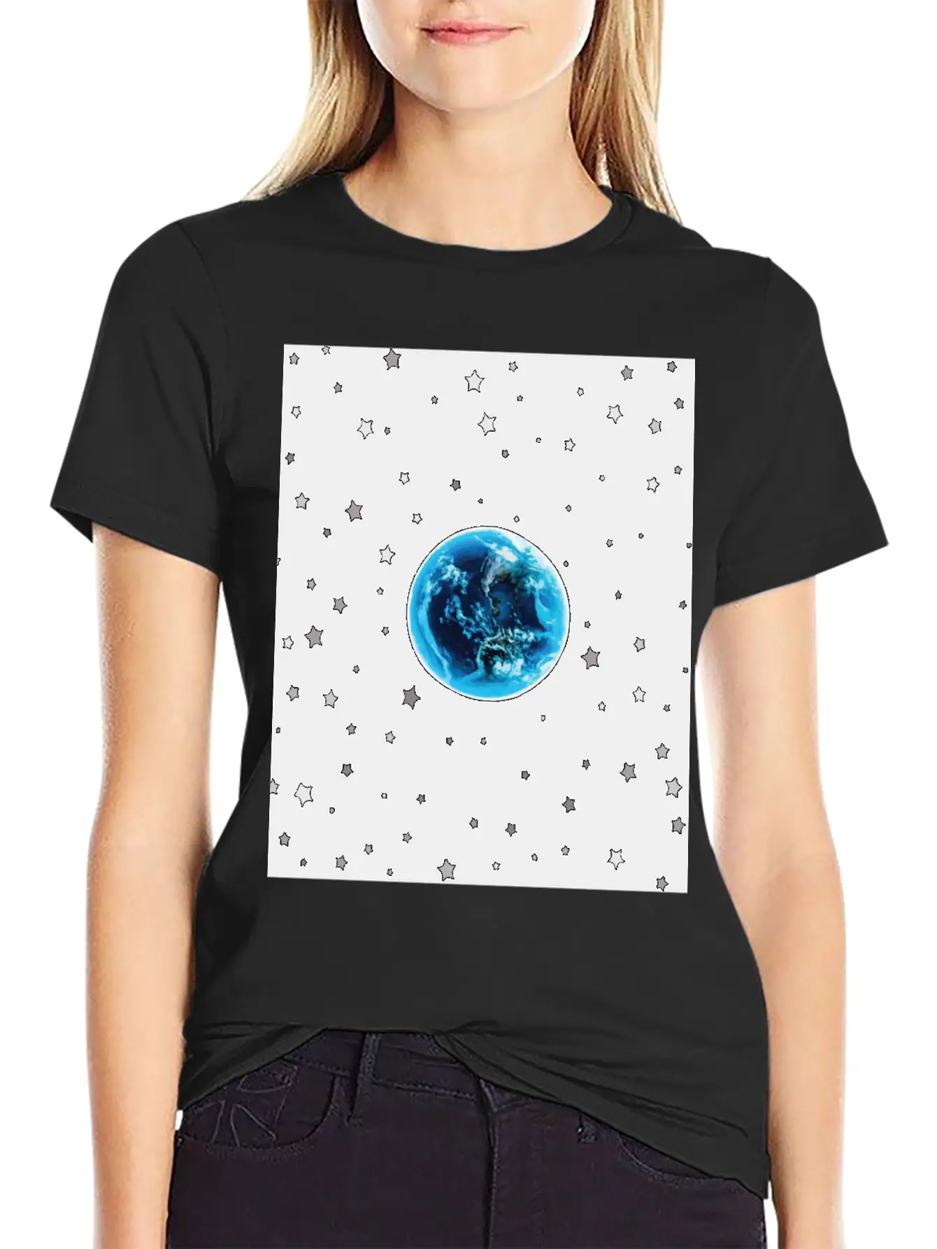 Solar System Universe Planet Earth Classic Fit Graphic Tee For Daily Comfort – Unisex Cotton Shirt