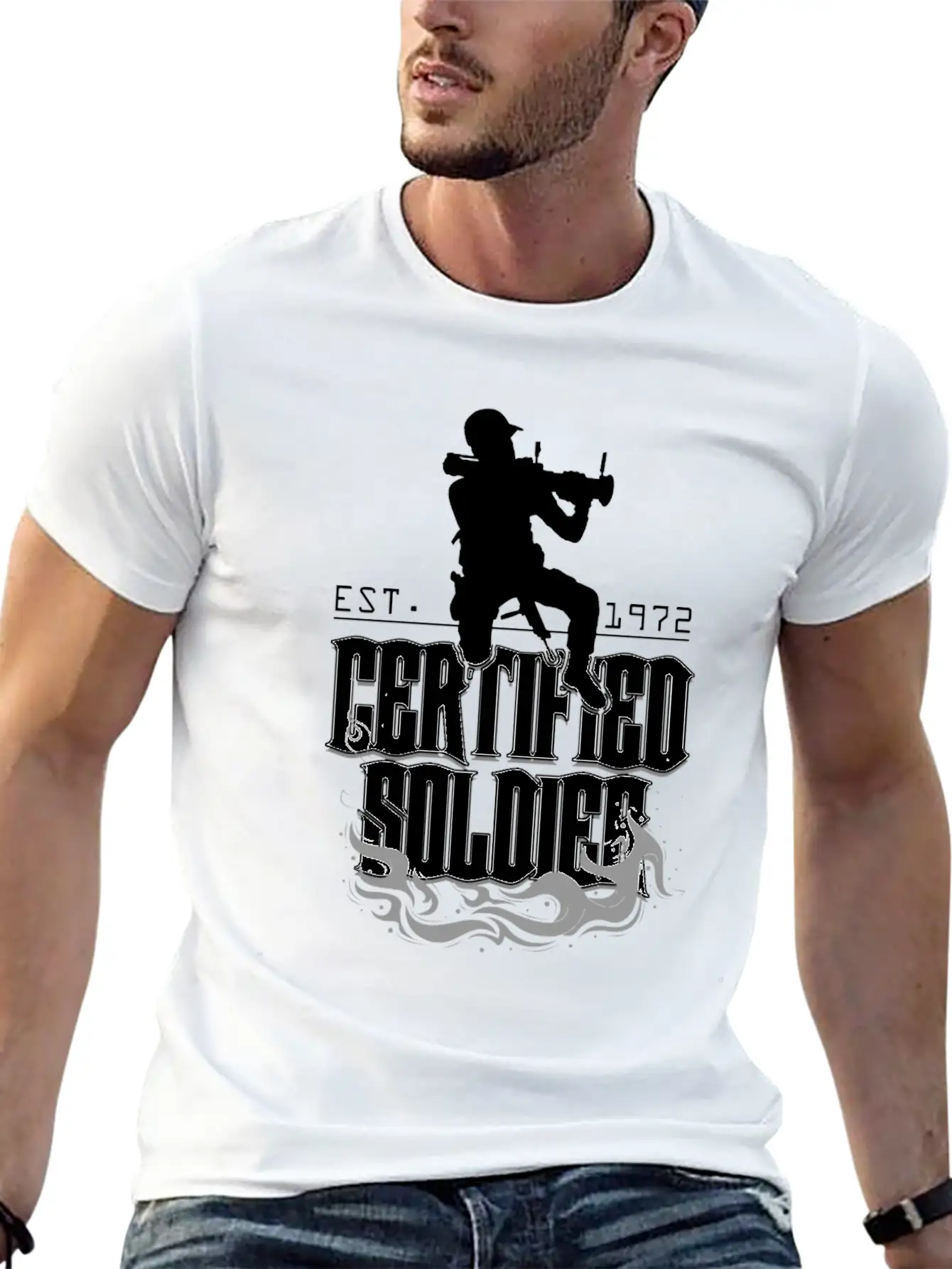 Soldiers Courage To Fight Certifies A Real Soldier Modern Fit Casual T-Shirt – Clean And Versatile Design
