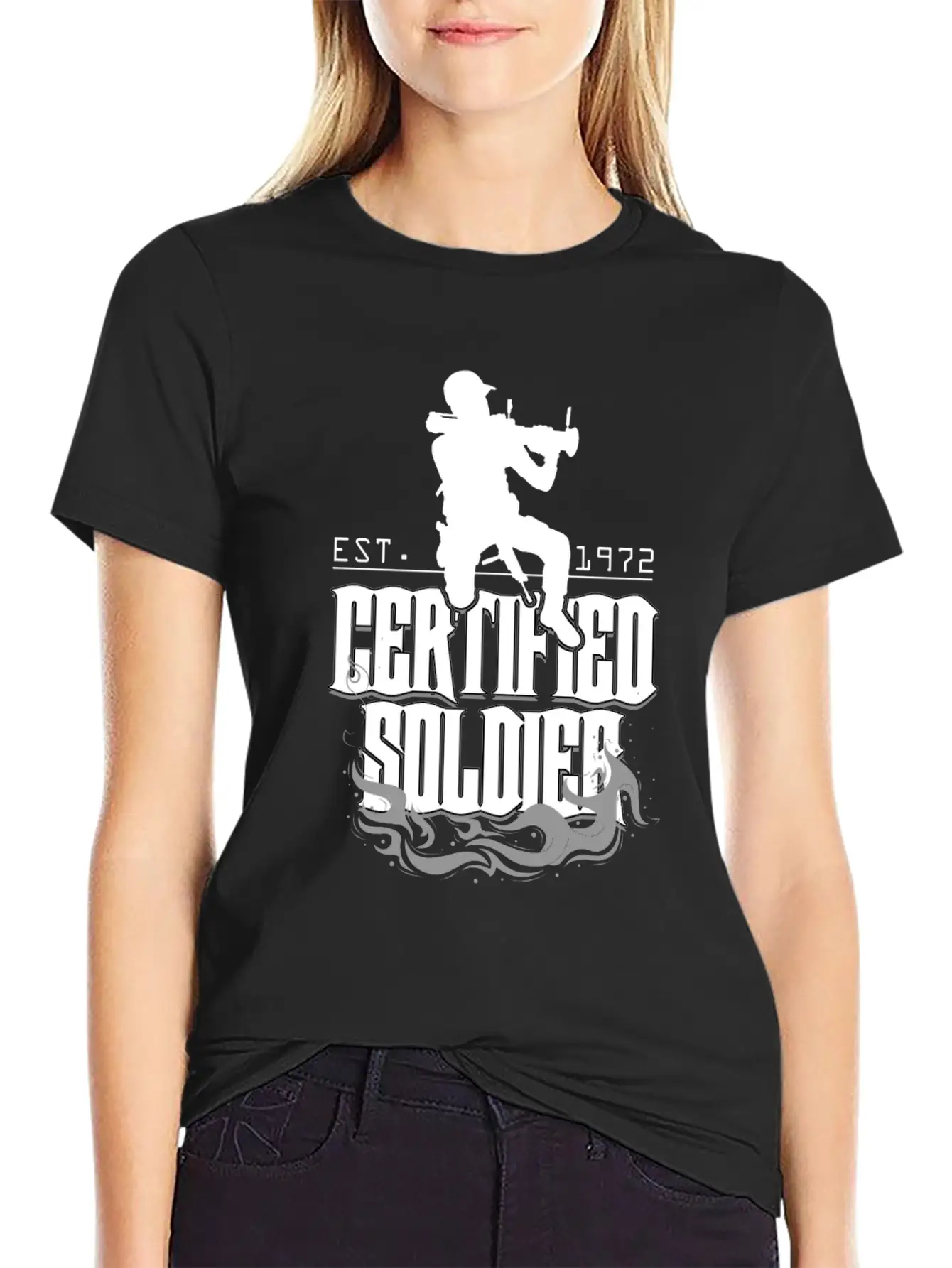 Soldiers Courage To Fight Certifies A Real Soldier Modern Fit Casual T-Shirt – Clean And Versatile Design