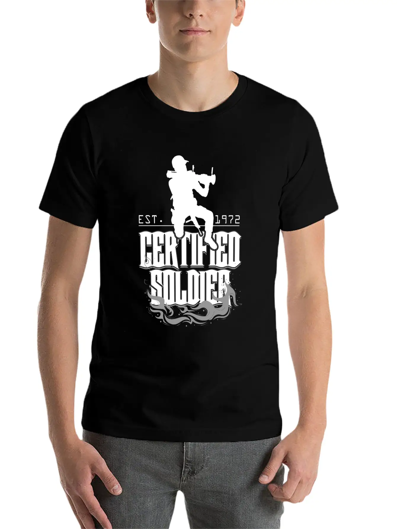 Soldiers Courage To Fight Certifies A Real Soldier Modern Fit Casual T-Shirt – Clean And Versatile Design