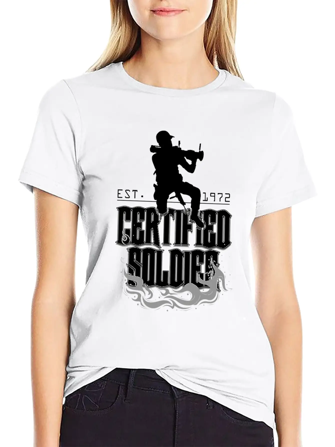Soldiers Courage To Fight Certifies A Real Soldier Modern Fit Casual T-Shirt – Clean And Versatile Design