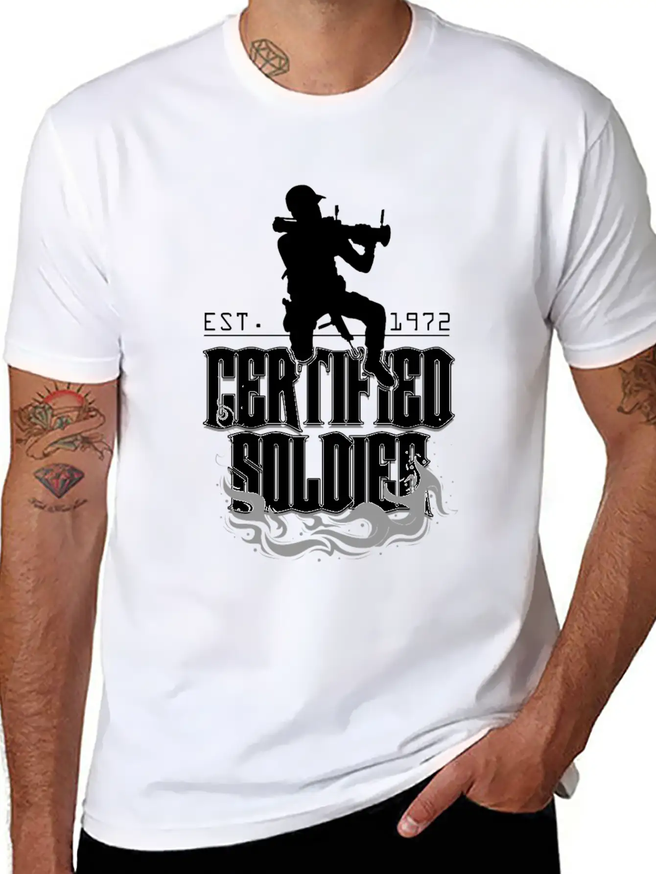 Soldiers Courage To Fight Certifies A Real Soldier Modern Fit Casual T-Shirt – Clean And Versatile Design