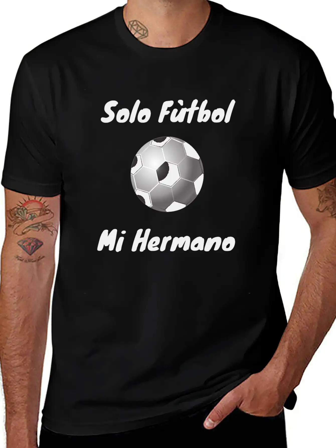 Solo Futbol Mi Hermano Lightweight Cotton T-Shirt – Daily Comfort Graphic Shirt