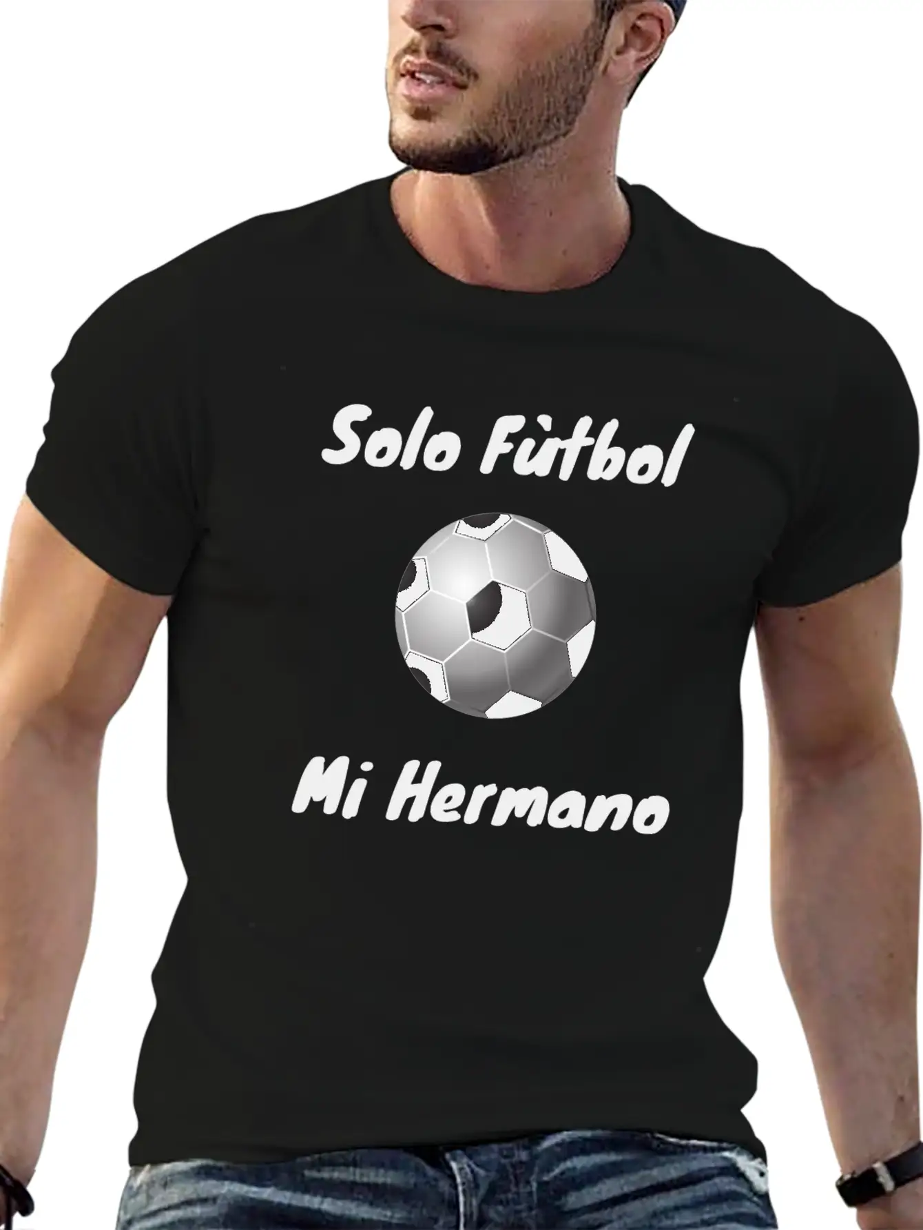 Solo Futbol Mi Hermano Lightweight Cotton T-Shirt – Daily Comfort Graphic Shirt