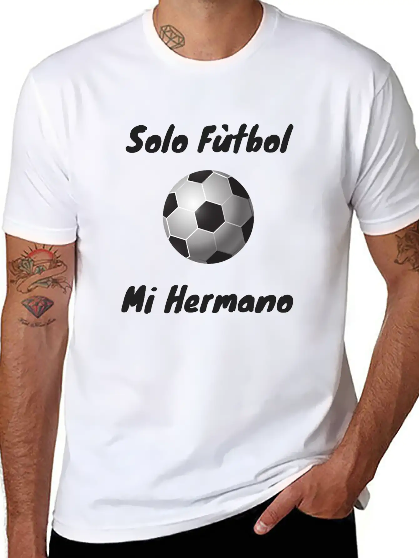 Solo Futbol Mi Hermano Lightweight Cotton T-Shirt – Daily Comfort Graphic Shirt