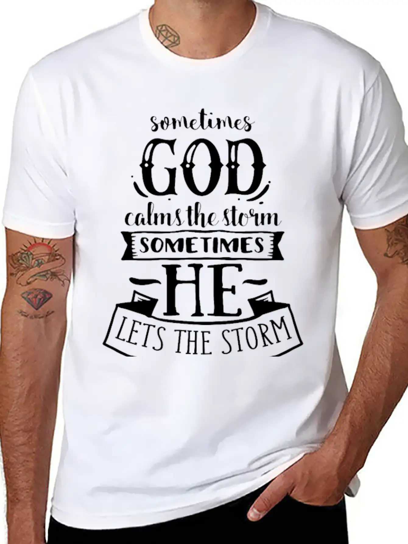 Sometimes God Calms The Storm Modern Fit Casual T-Shirt – Clean And Versatile Design
