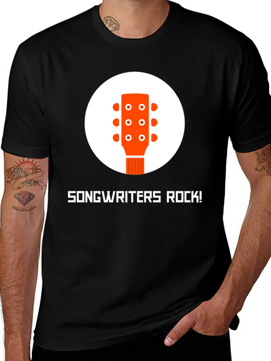 SONGWRITERS ROCK!' Lightweight Cotton T-Shirt – Daily Comfort Graphic Shirt