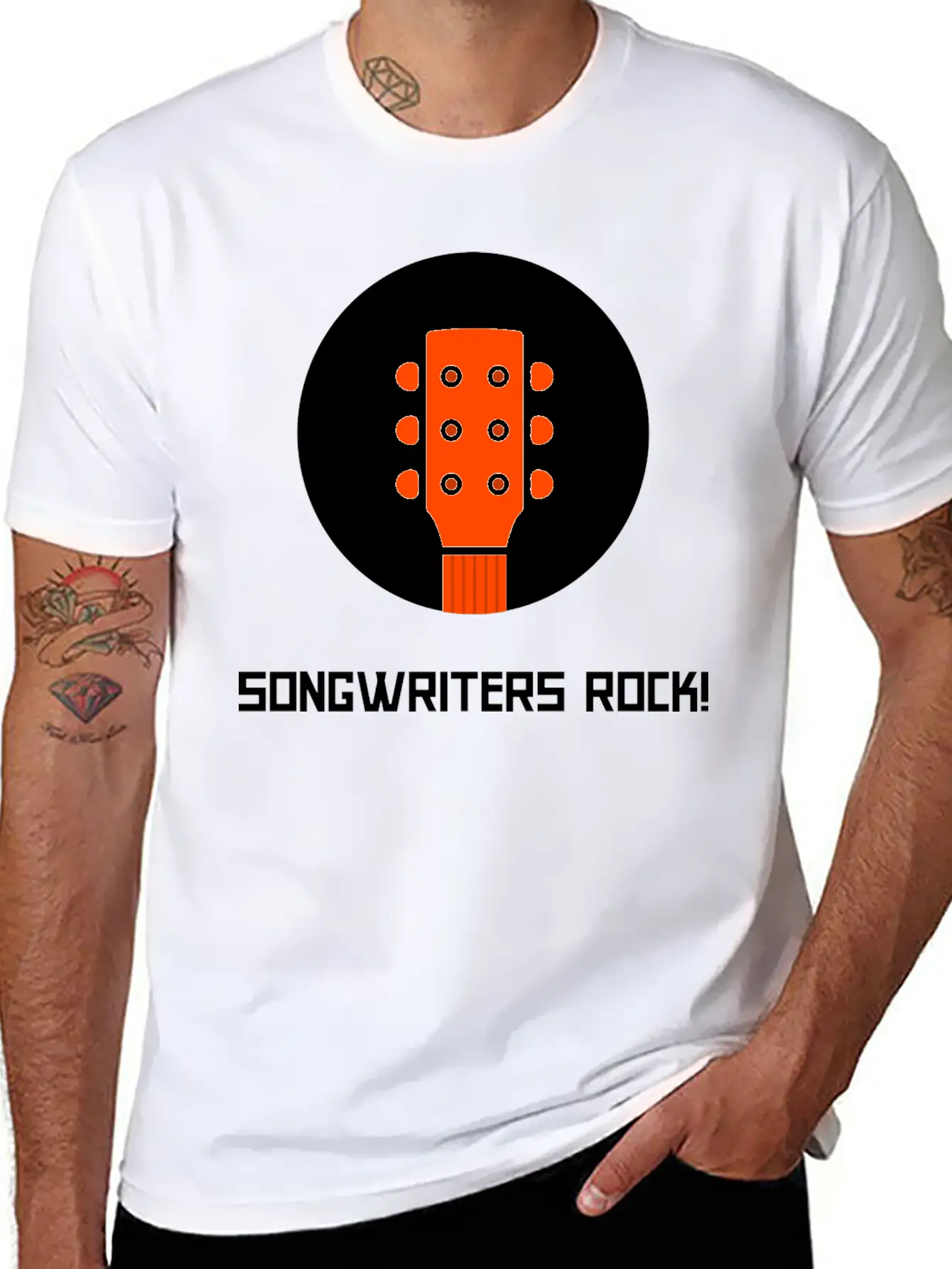SONGWRITERS ROCK!' Lightweight Cotton T-Shirt – Daily Comfort Graphic Shirt