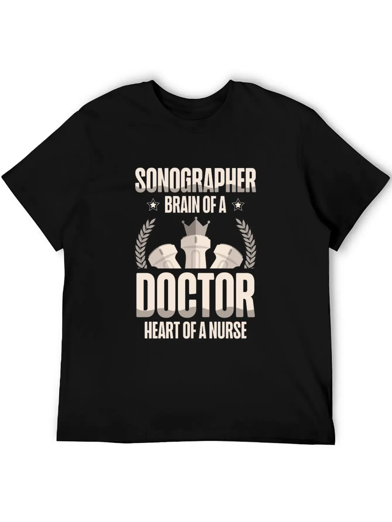 Sonographer Brain Of A Doctor Heart Of A Nurse Lightweight Cotton T-Shirt – Daily Comfort Graphic Shirt