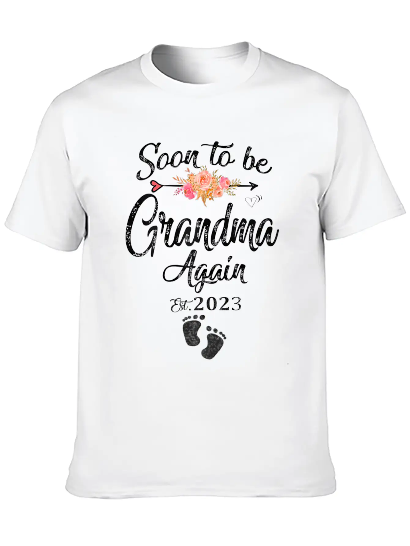 Soon To Be Grandma Again 2023 Promoted To New Gran Lightweight Cotton T-Shirt – Daily Comfort Graphic Shirt