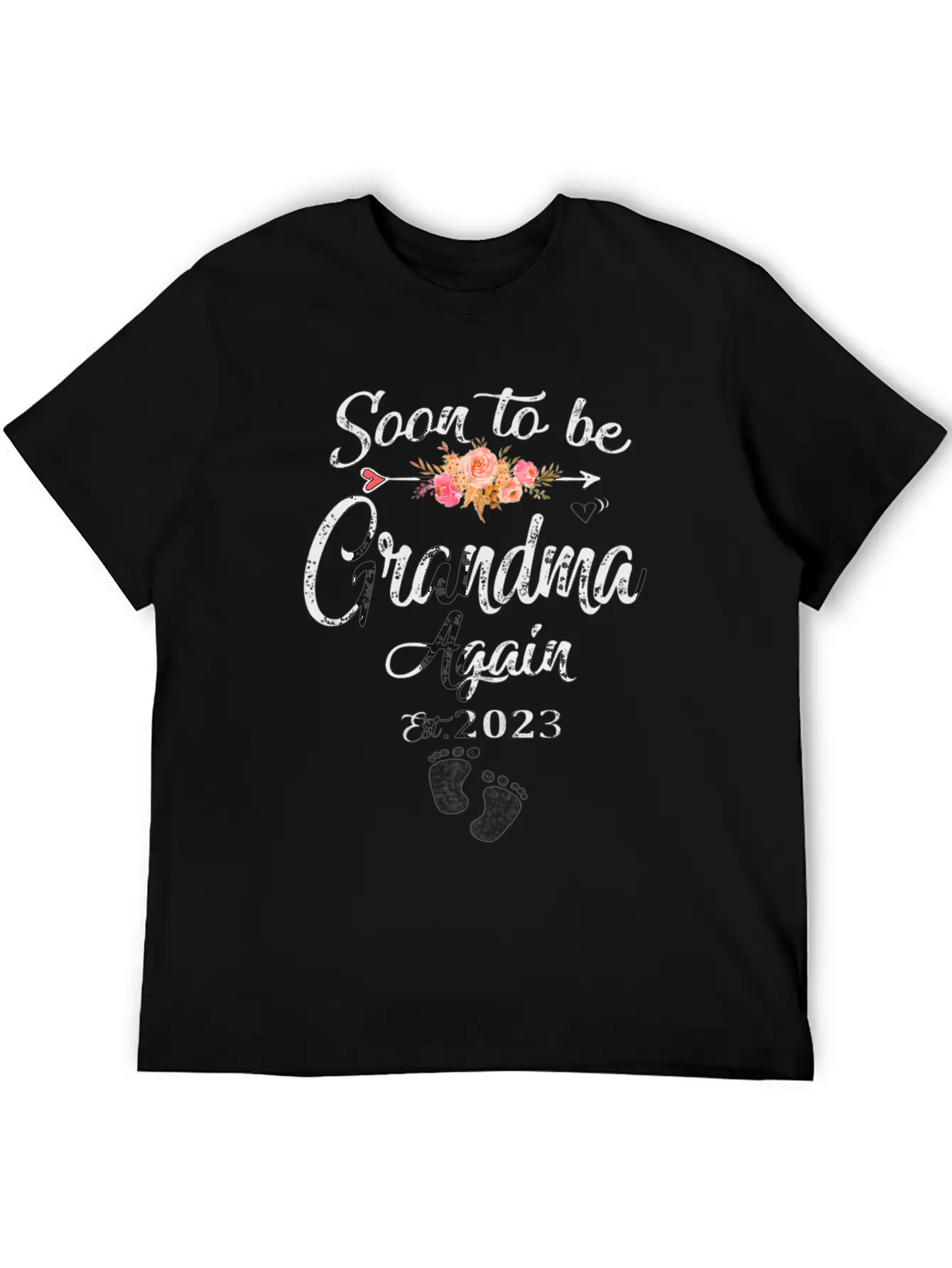 Soon To Be Grandma Again 2023 Promoted To New Gran Lightweight Cotton T-Shirt – Daily Comfort Graphic Shirt